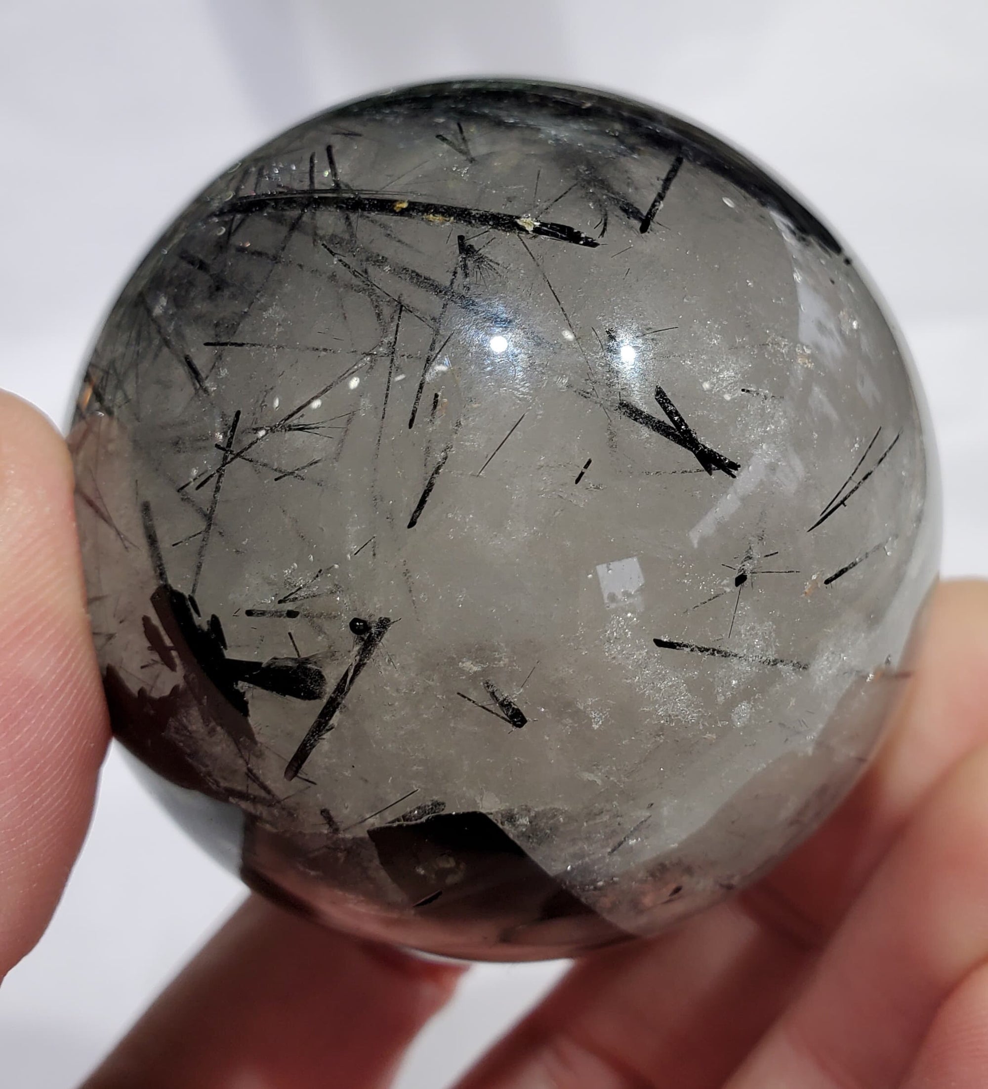 Quartz w/ Tourmaline Sphere