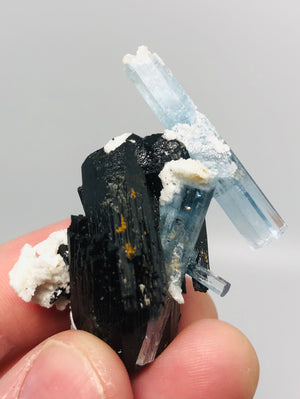 Aquamarine w/ Schorl Tourmaline, Namibia