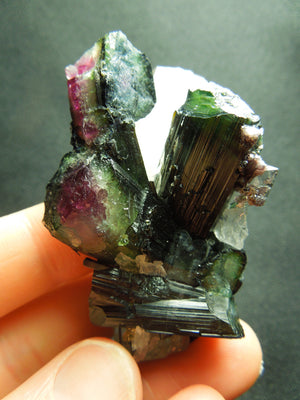 Watermelon Tourmaline w/ Quartz