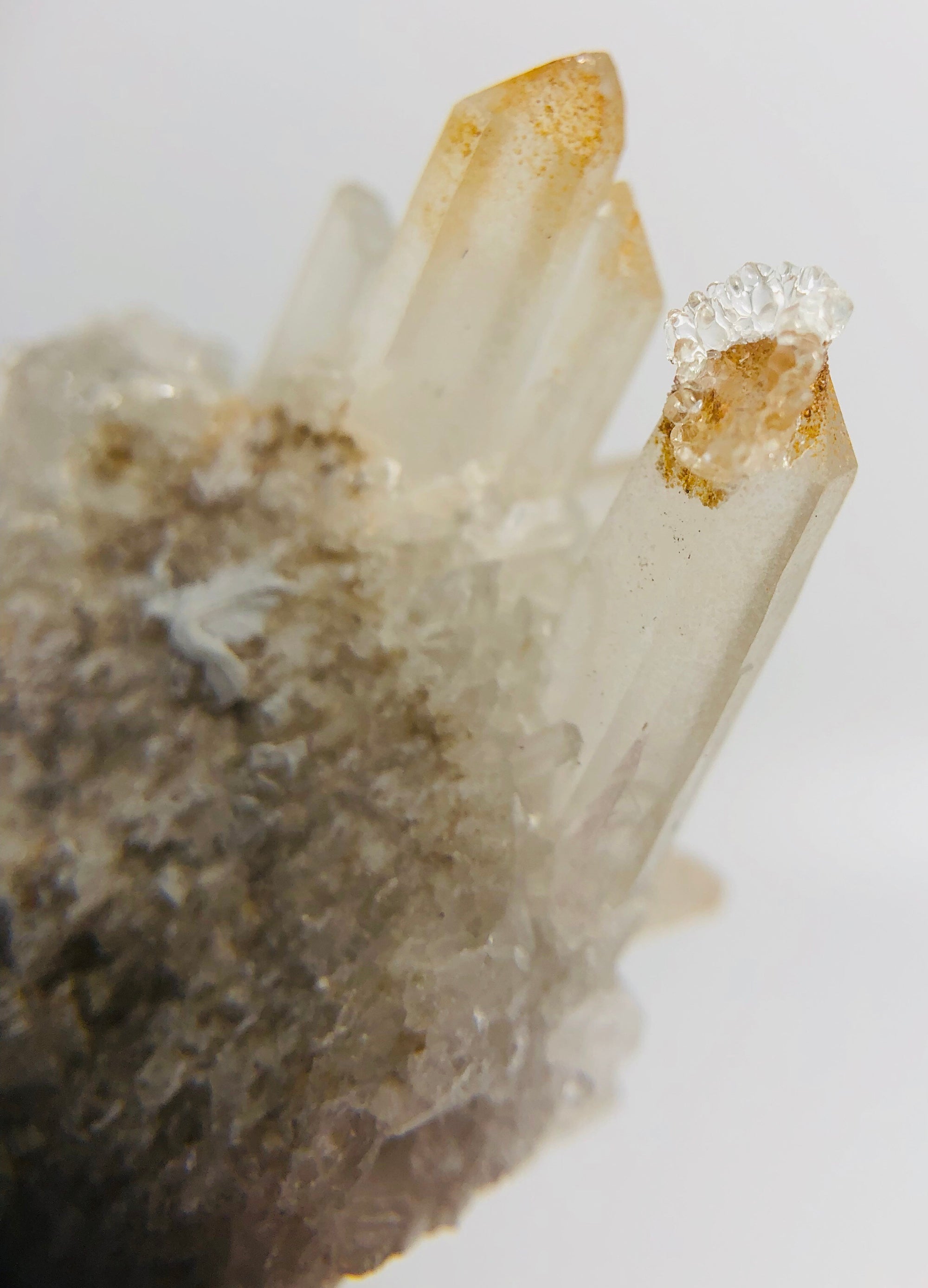 Quartz w/ Fluorite, Goshenite, & Hyalite Opal, Namibia