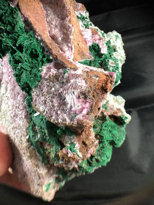 Quartz w/ Spherocobaltite and Malachite, 3.25 lbs.