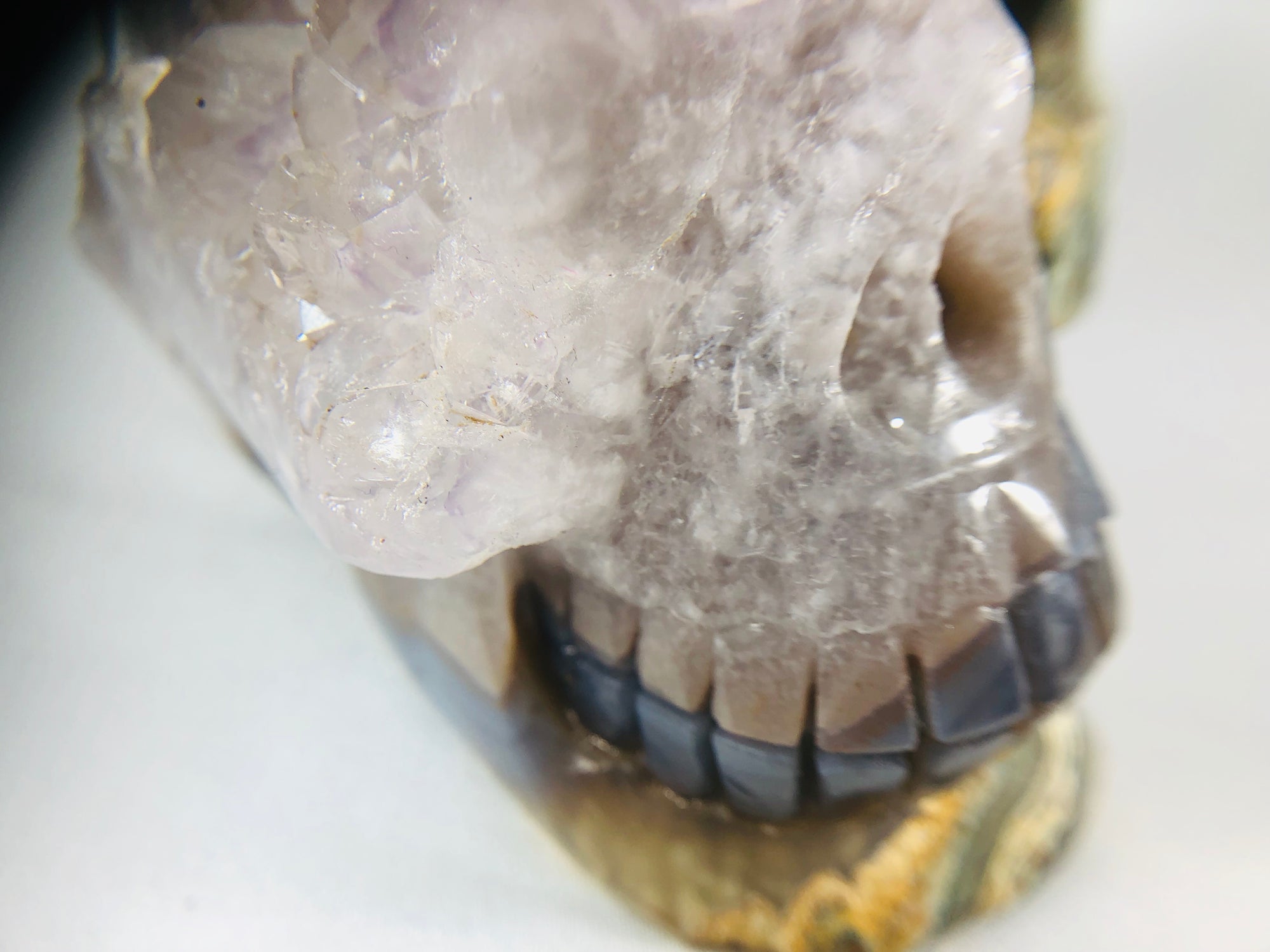 Amethyst and Agate Skull