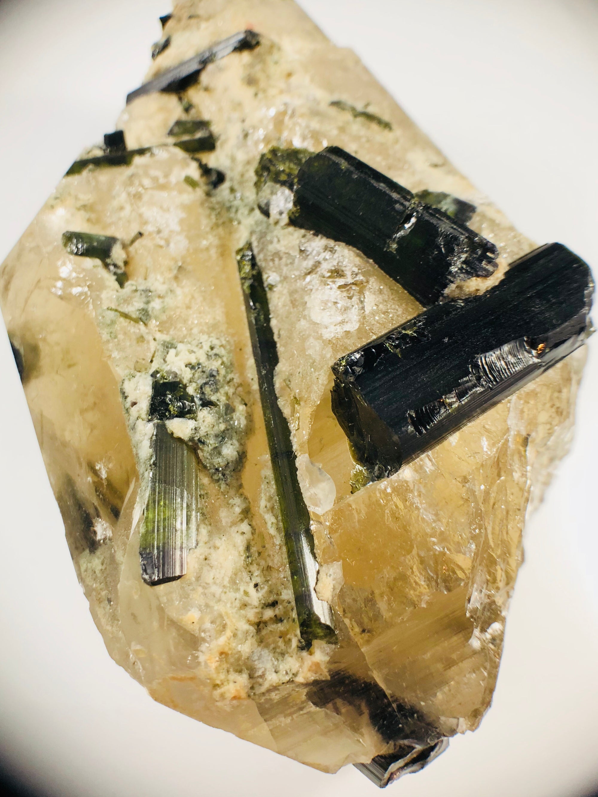 Smoky Citrine w/ Green Tourmaline