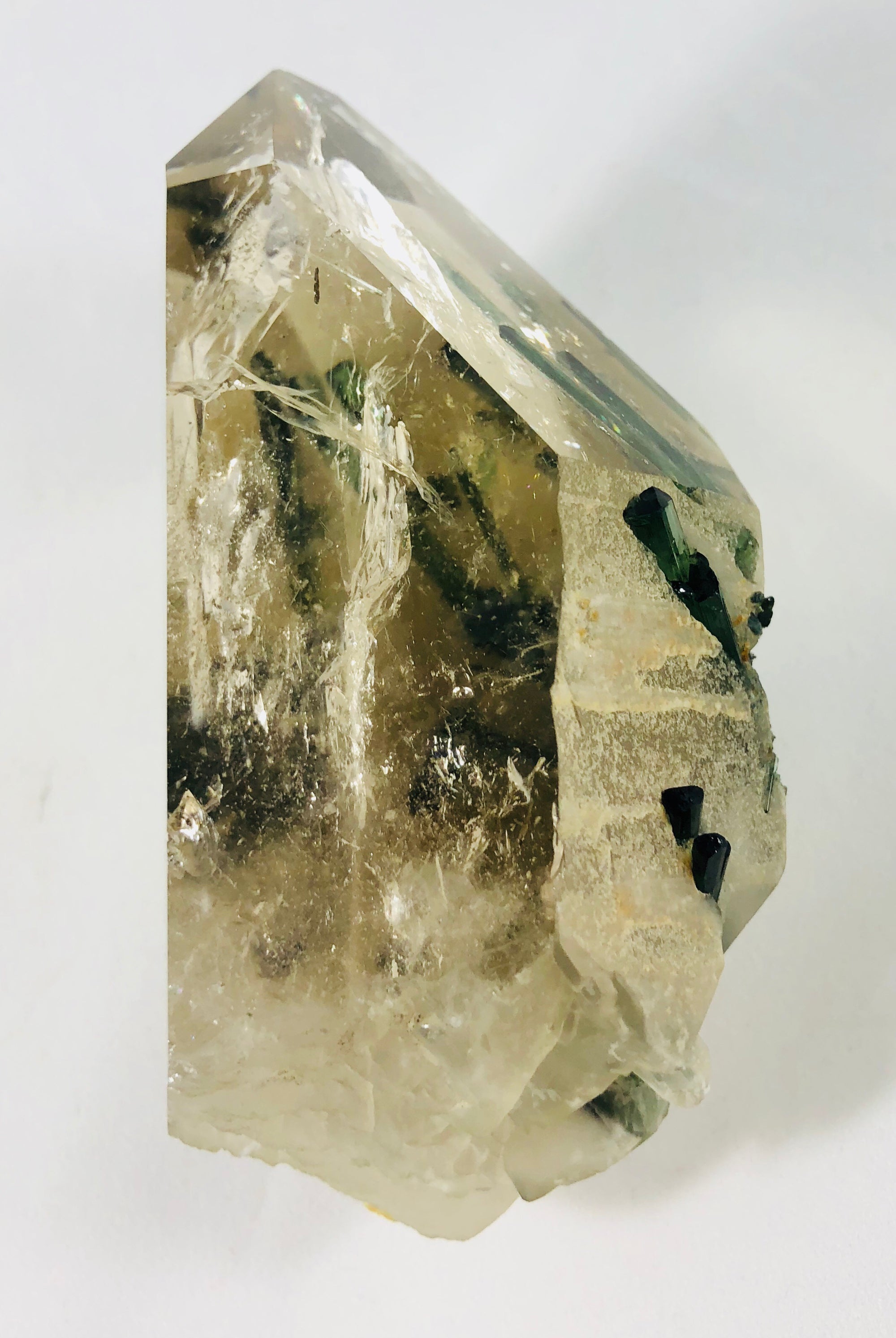 Quartz with Green Tourmaline