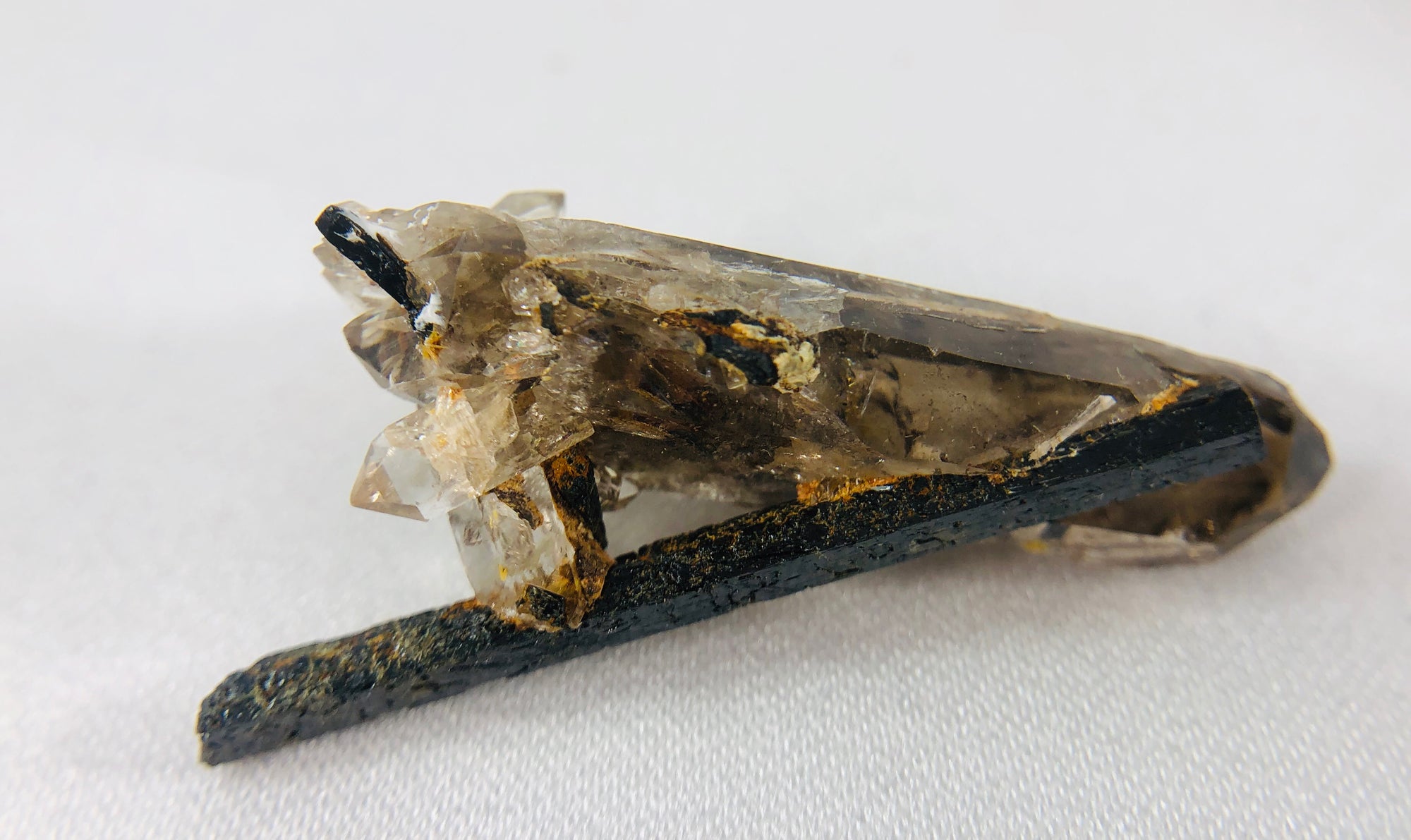 Aegirine with Smoky Quartz