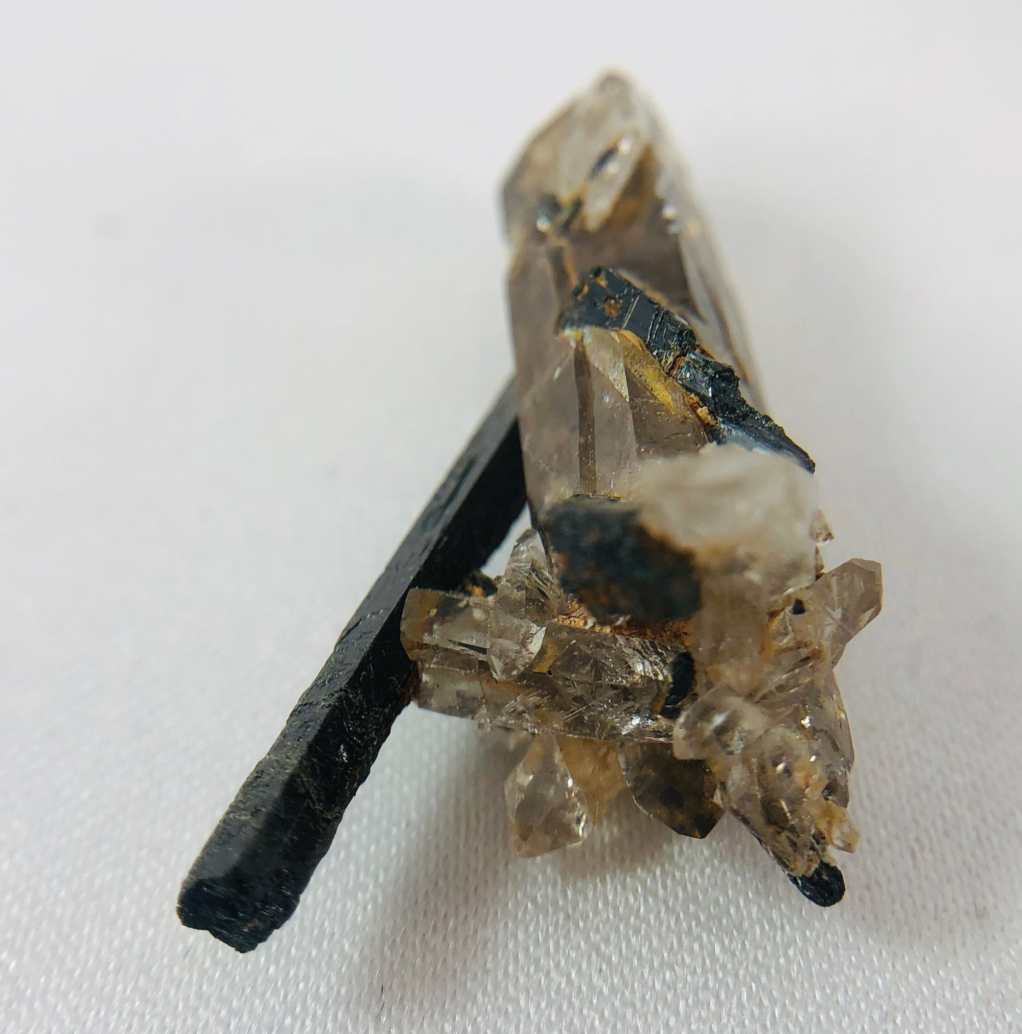 Aegirine with Smoky Quartz