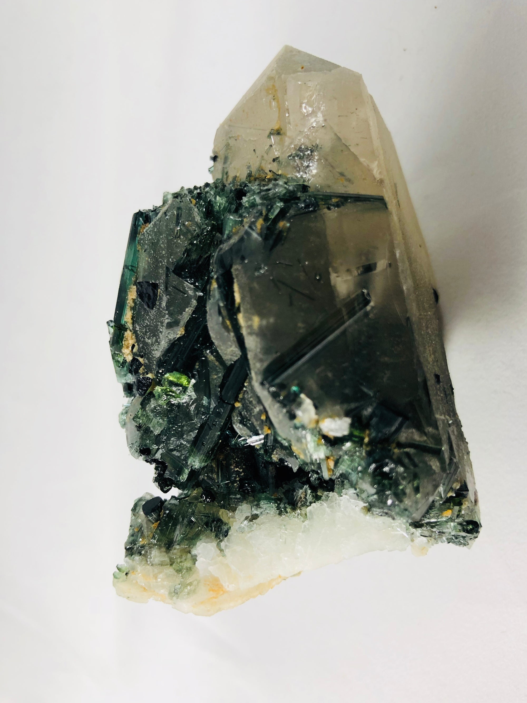 Quartz with Green Tourmaline