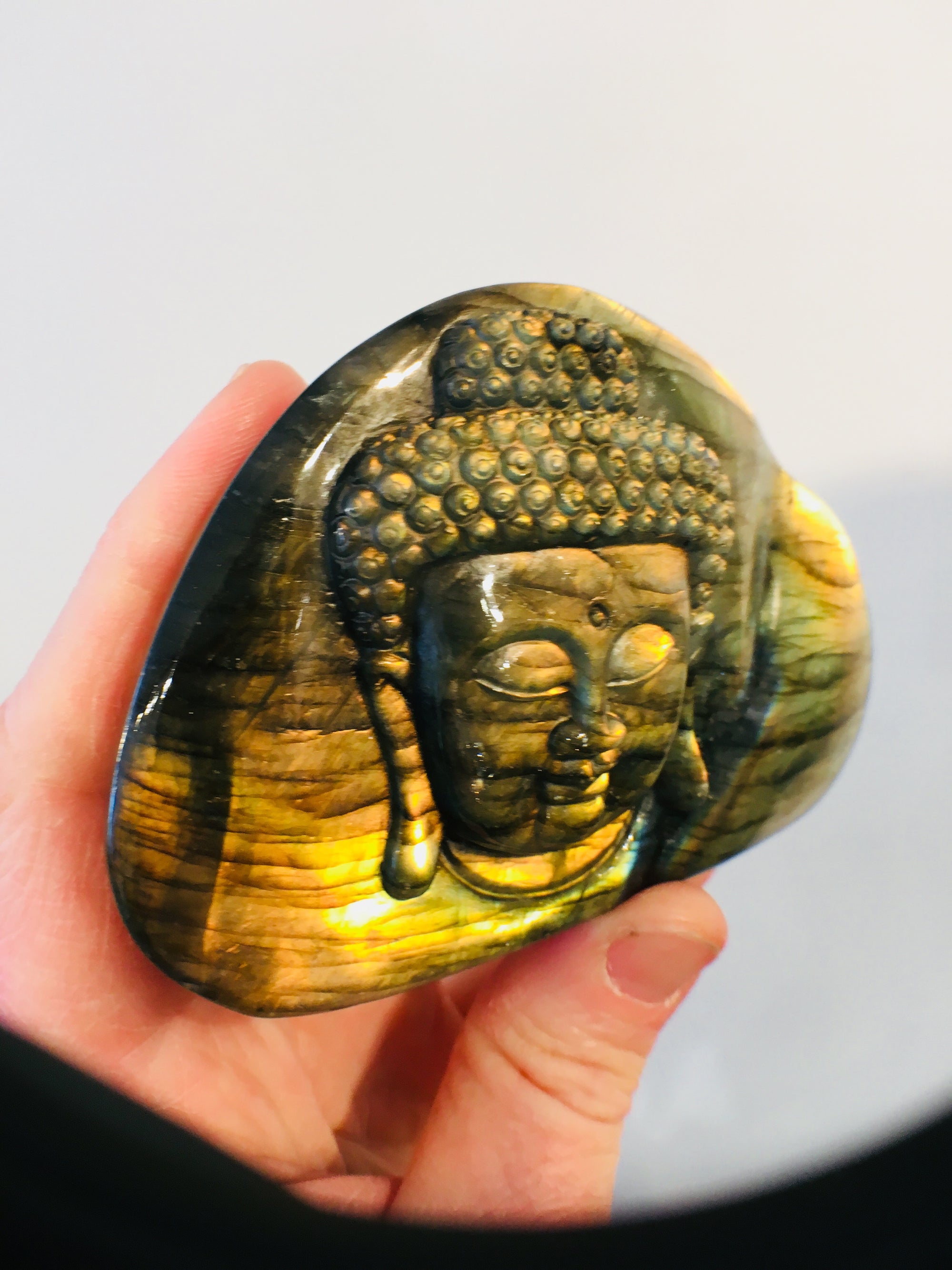 Labradorite Carved Buddha