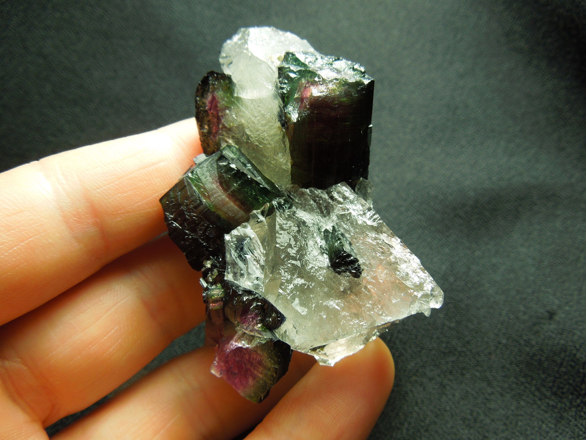 Watermelon Tourmaline w/ Quartz