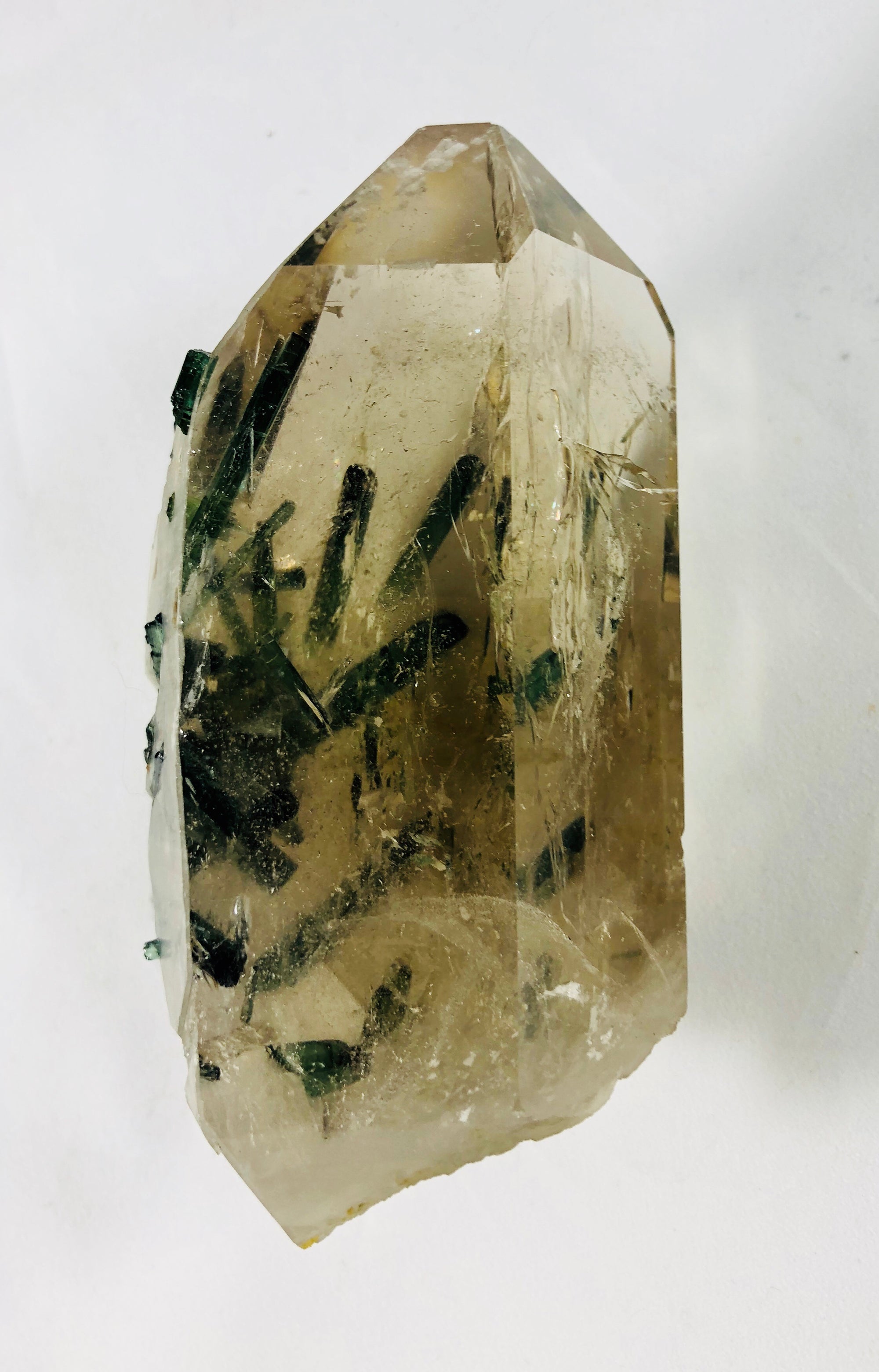 Quartz with Green Tourmaline