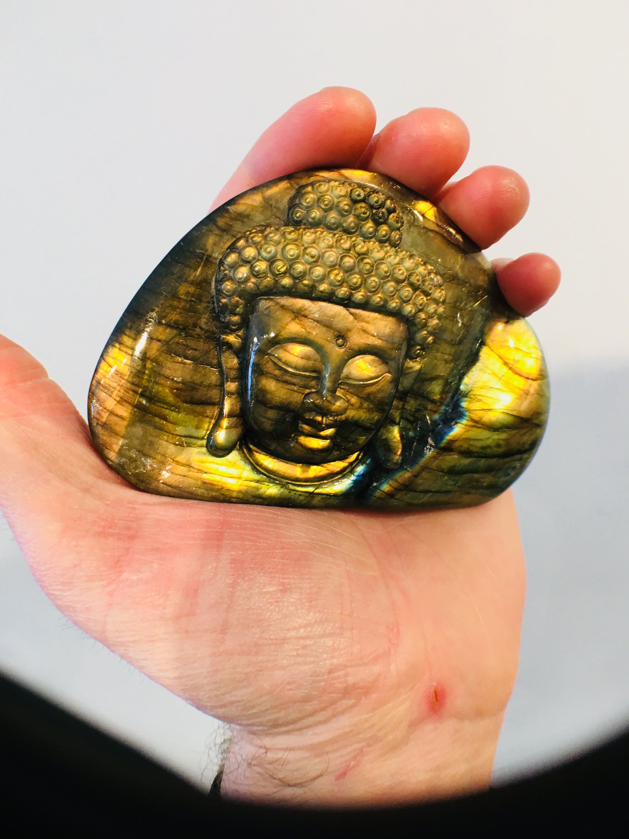 Labradorite Carved Buddha