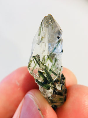 Quartz w/ Green Tourmaline, Brasil