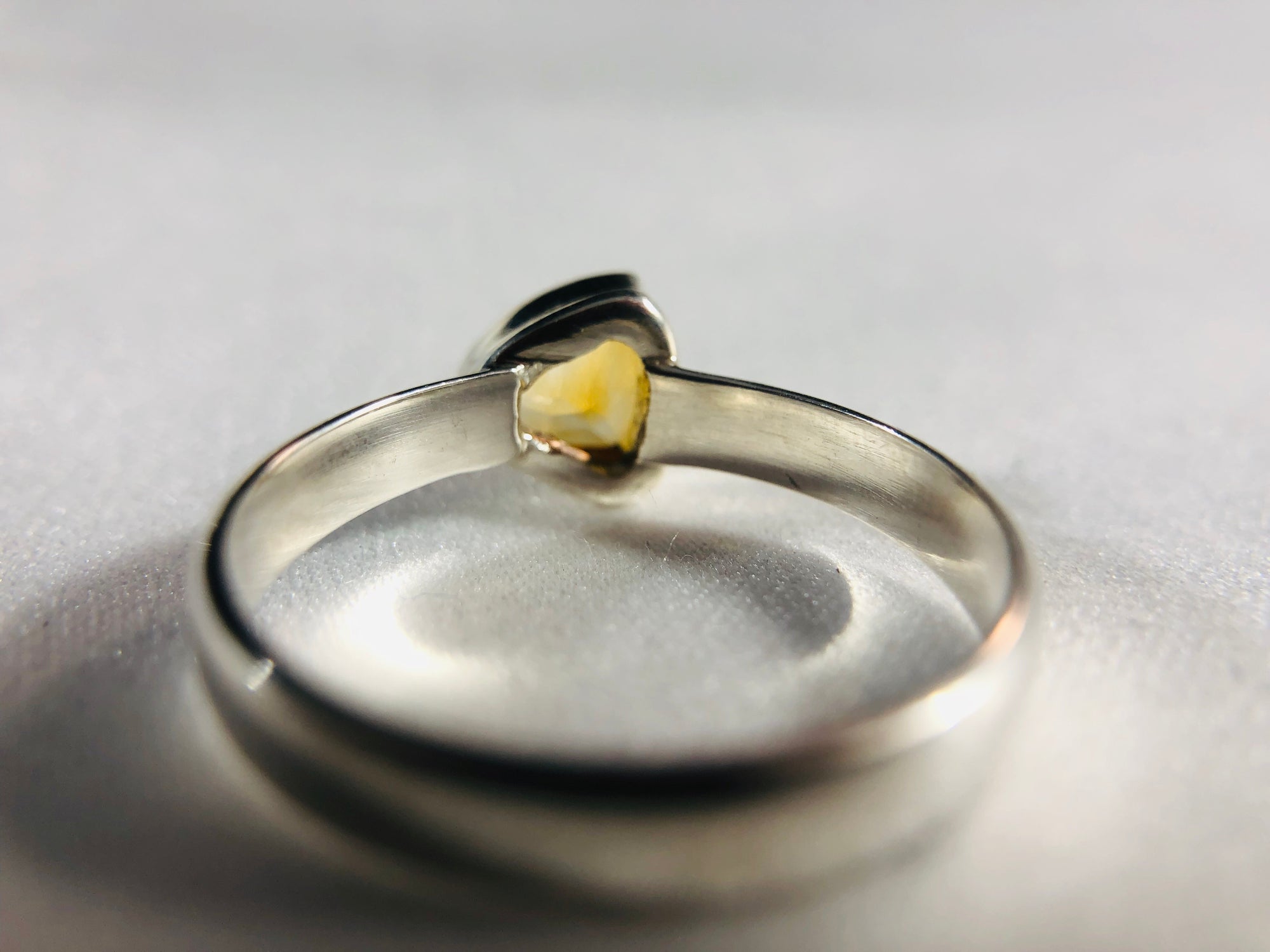Faceted Natural Citrine Ring