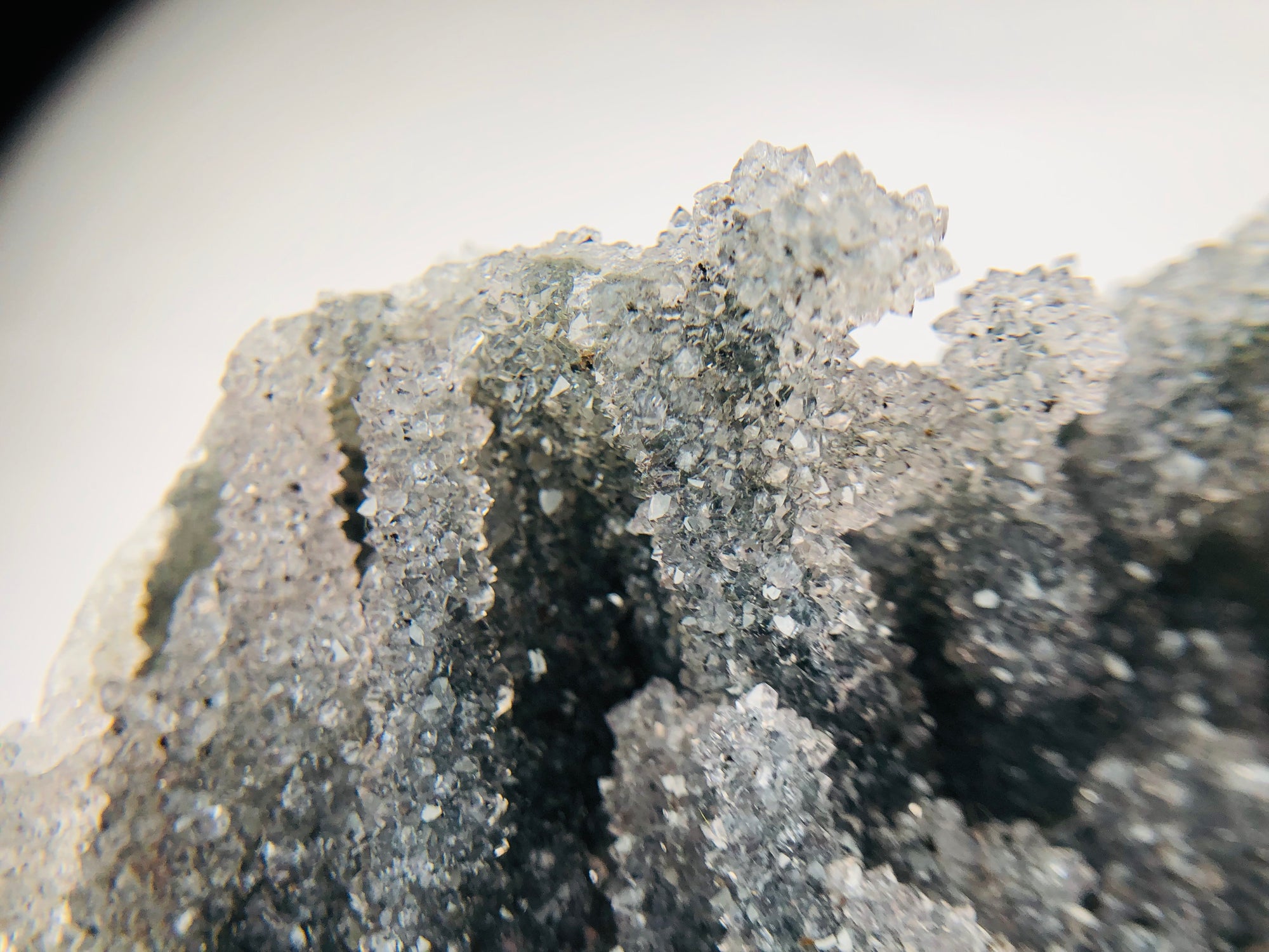 Druzy Black Quartz Stalactite Formation