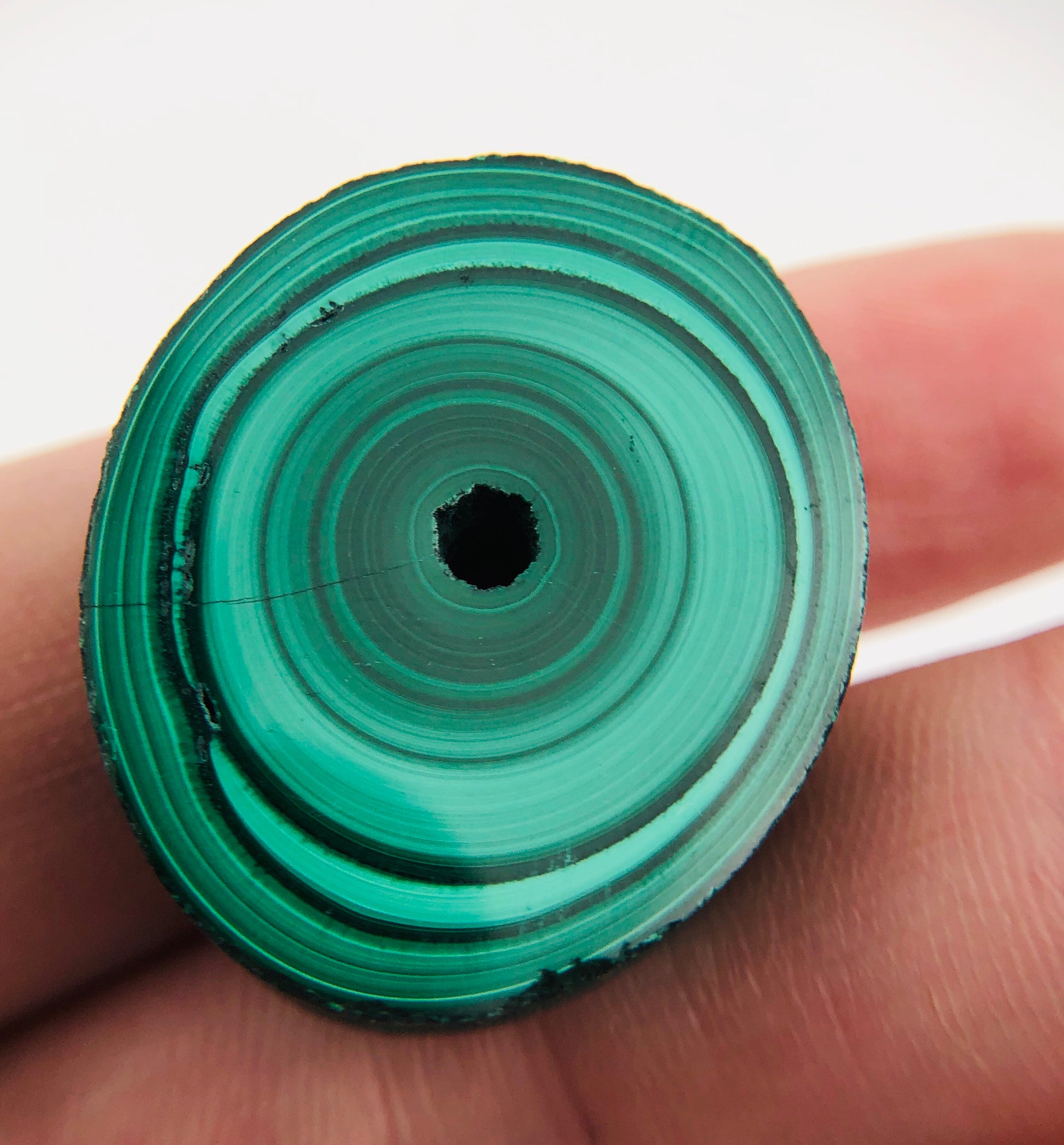 Malachite Stalactite Slice, DRC