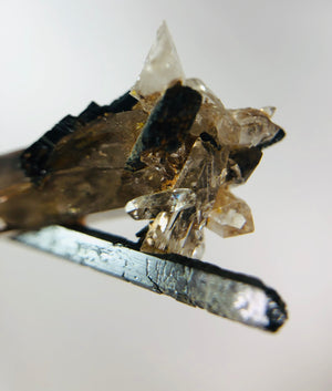 Aegirine with Smoky Quartz