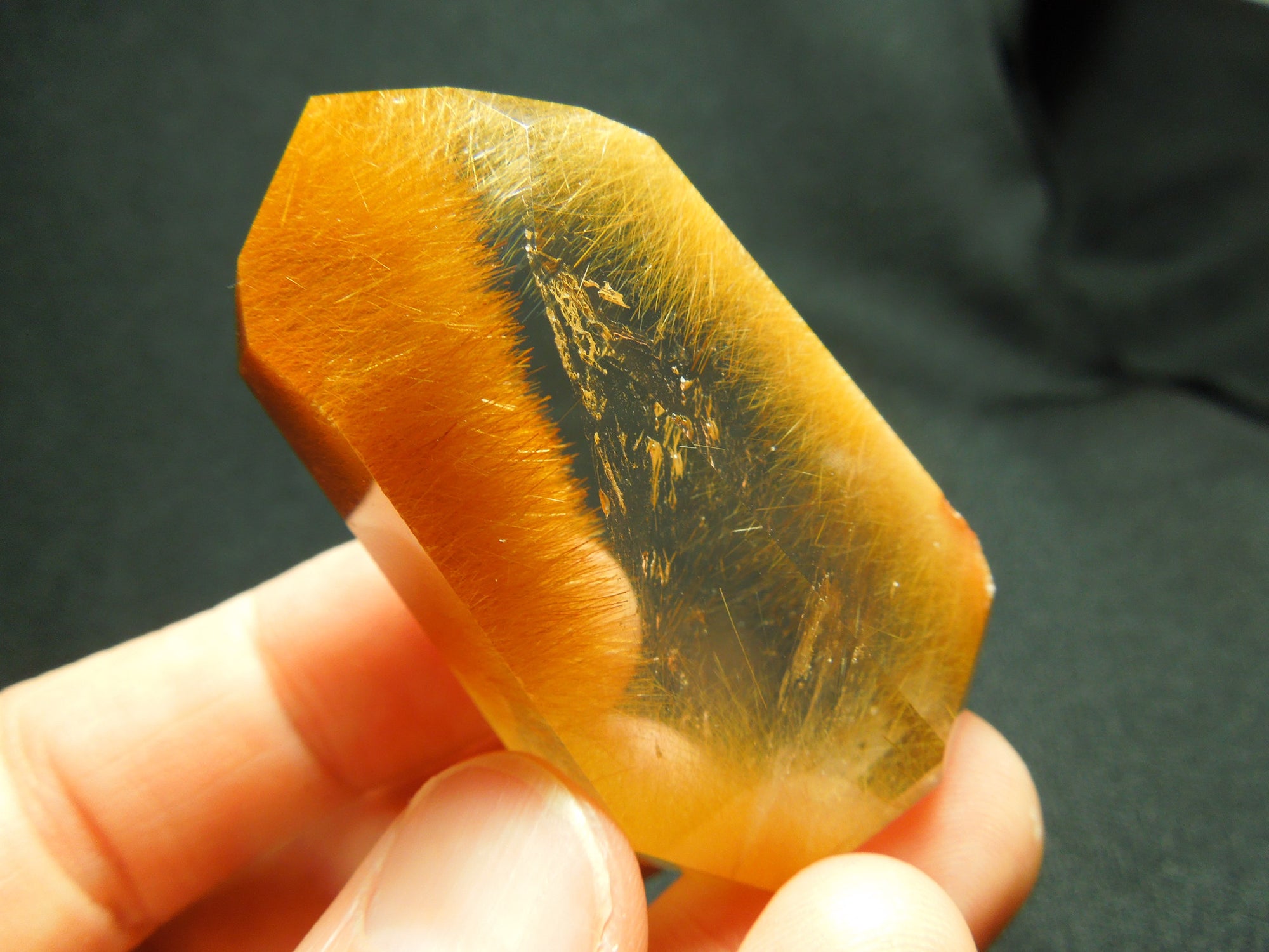 Rutilated Quartz Point.