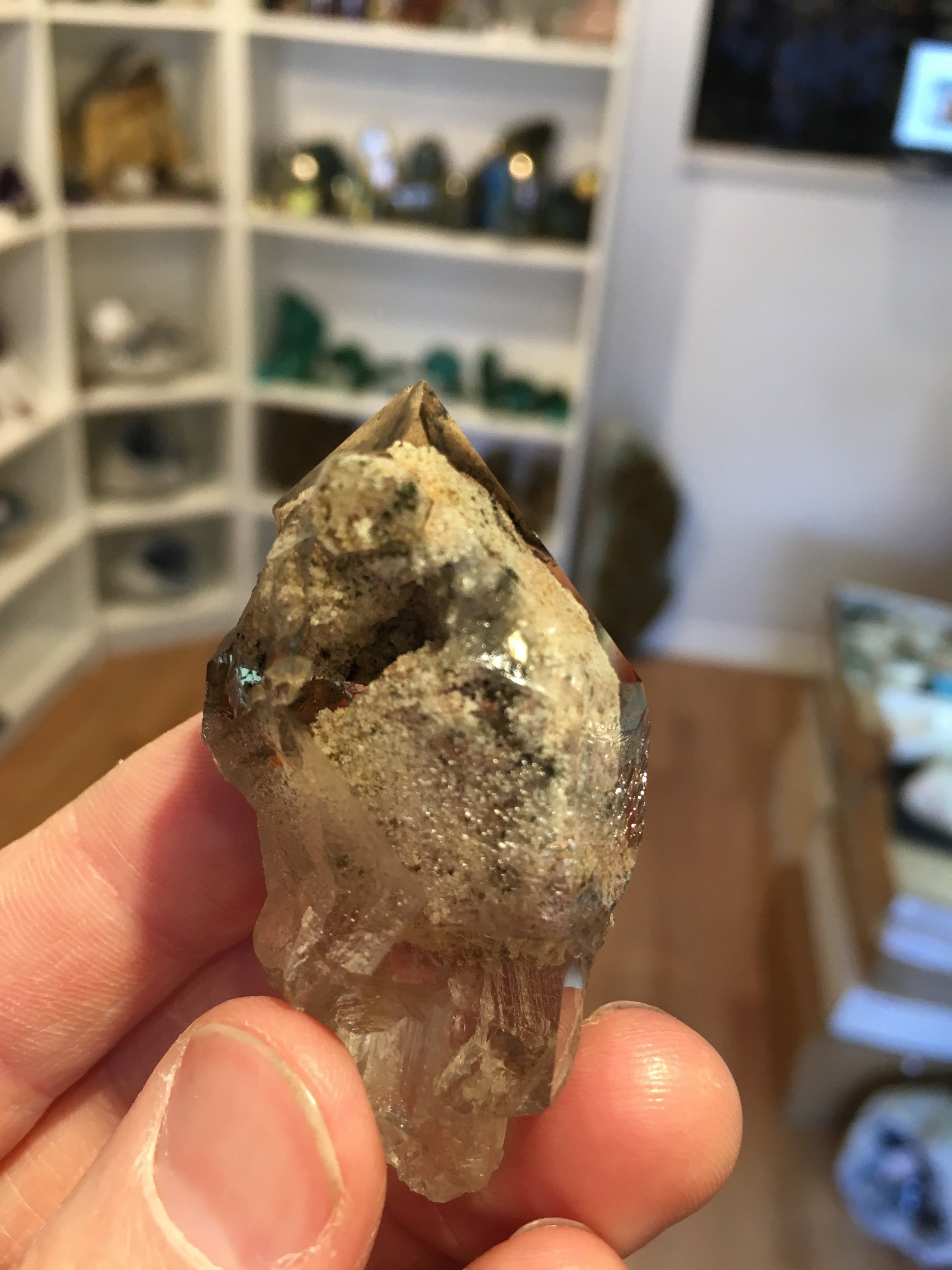 Quartz w/ Chlorite, Lodolite, Brasil
