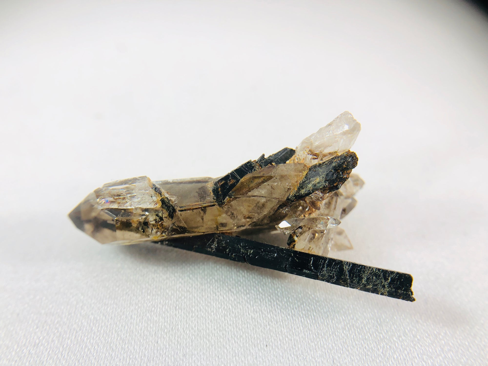 Aegirine with Smoky Quartz