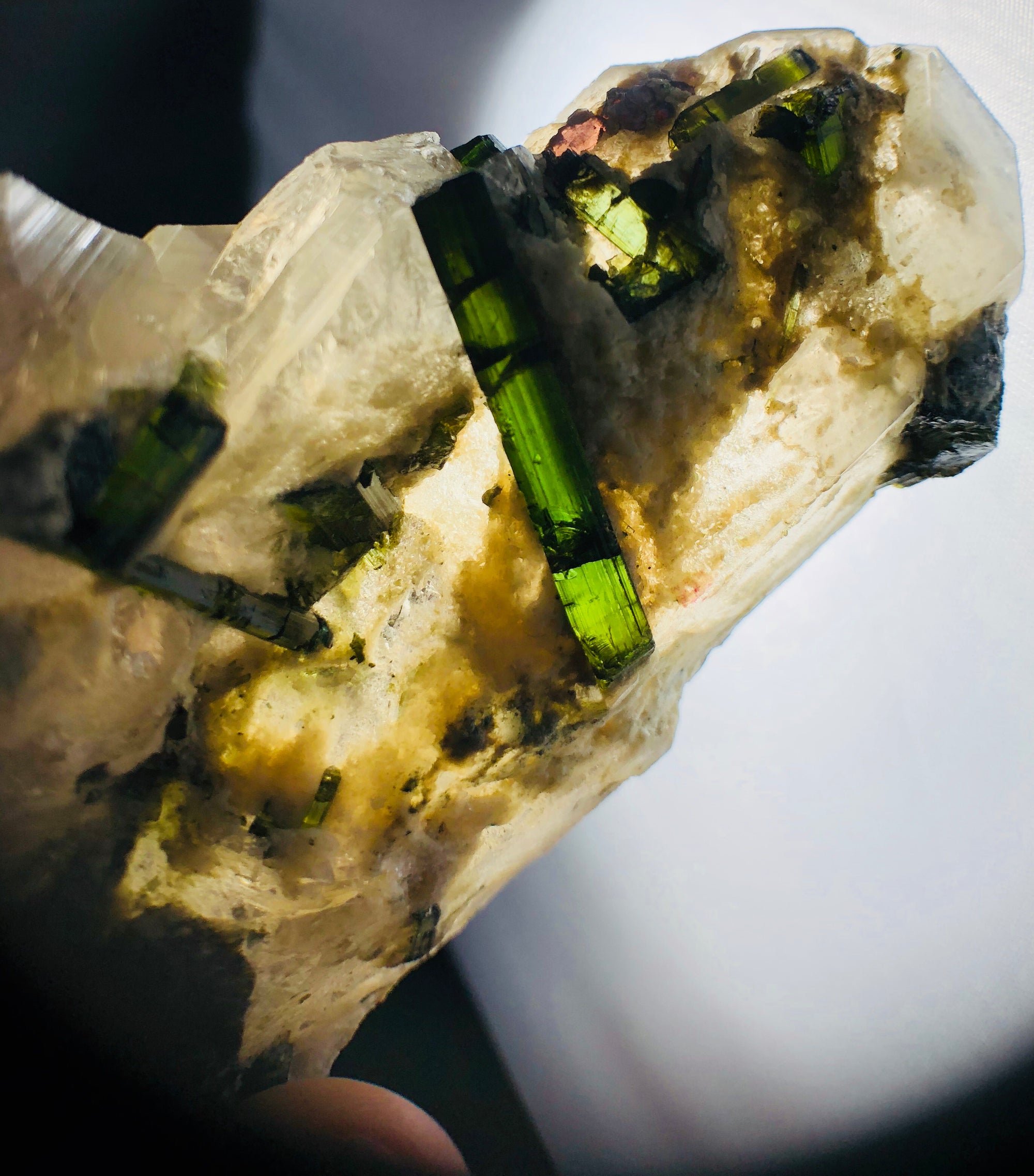 Smoky Citrine w/ Green Tourmaline