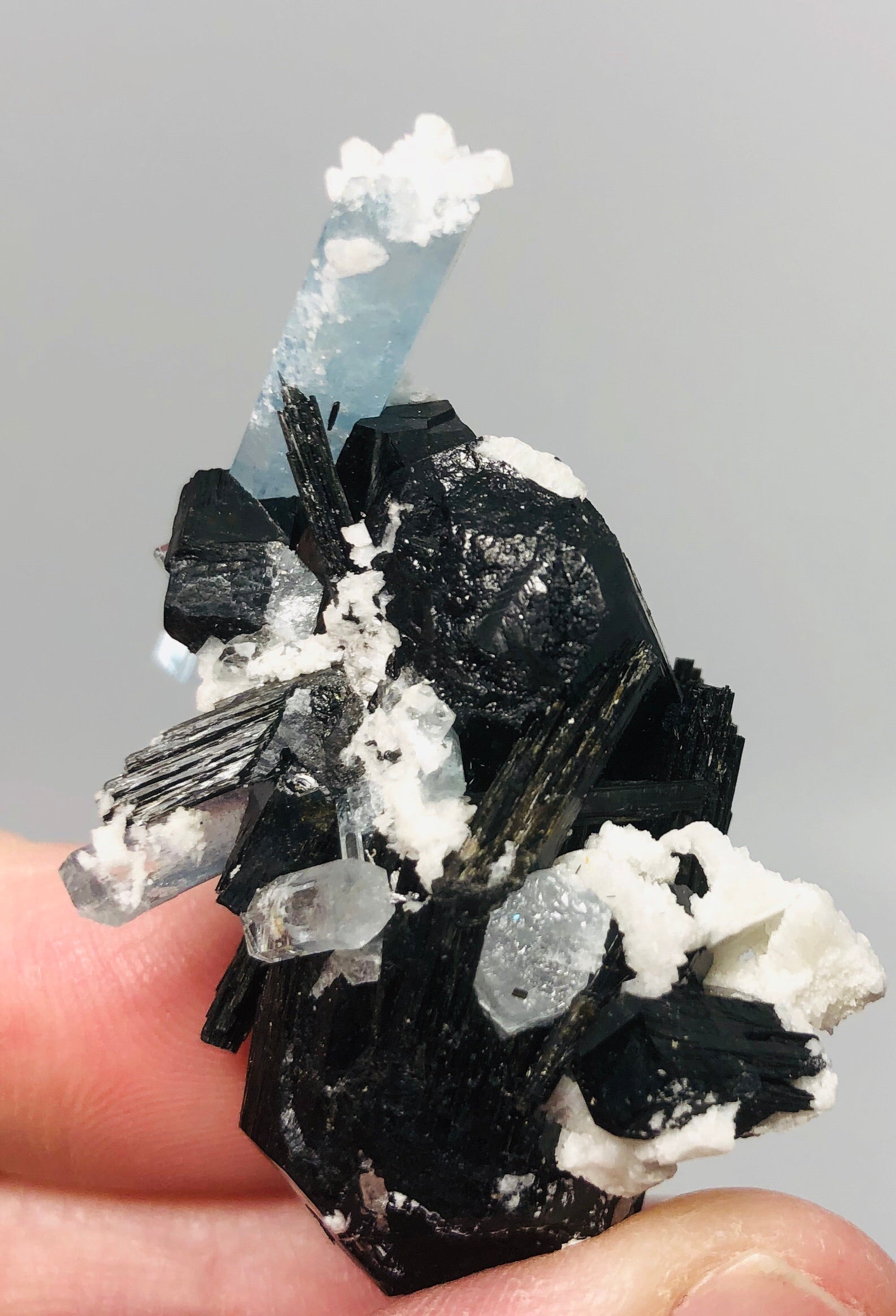 Aquamarine w/ Schorl Tourmaline, Namibia