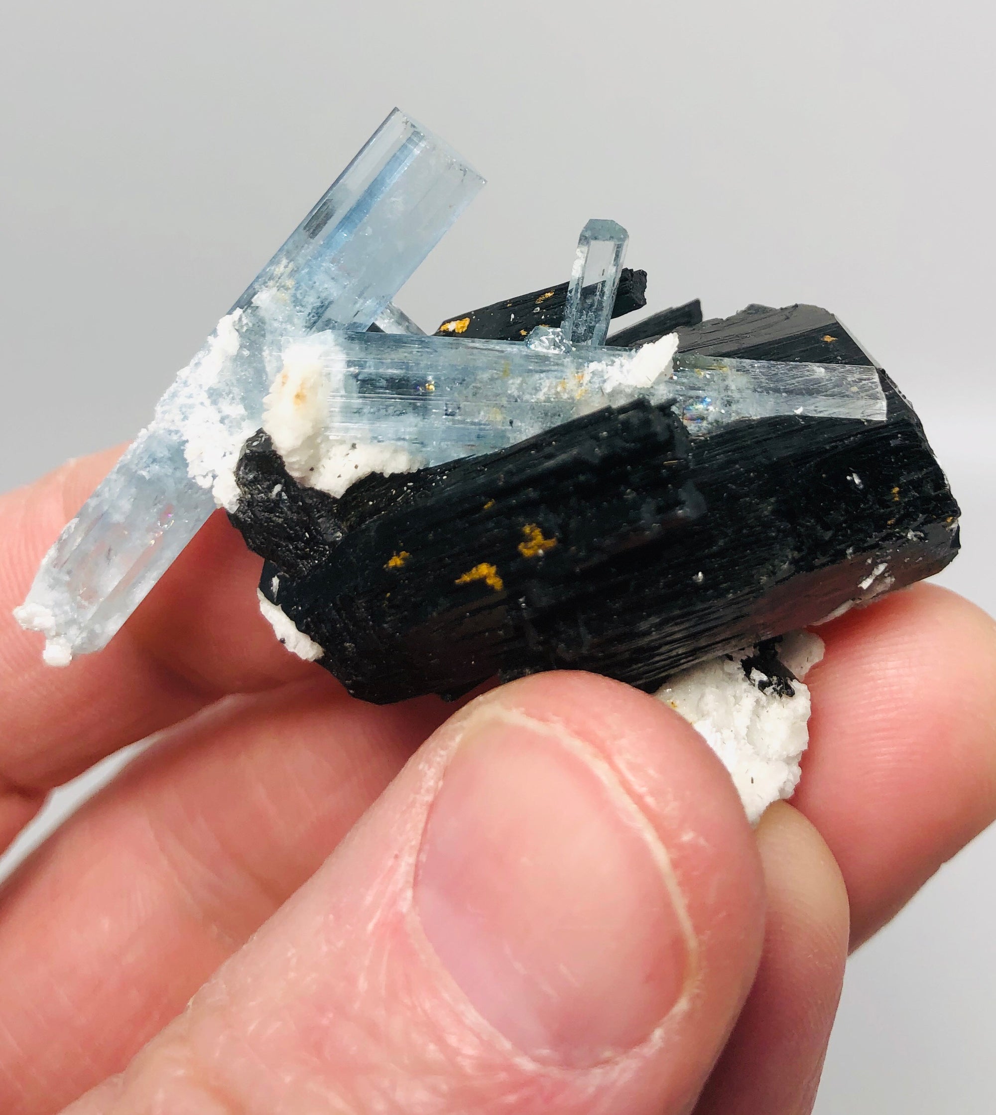 Aquamarine w/ Schorl Tourmaline, Namibia