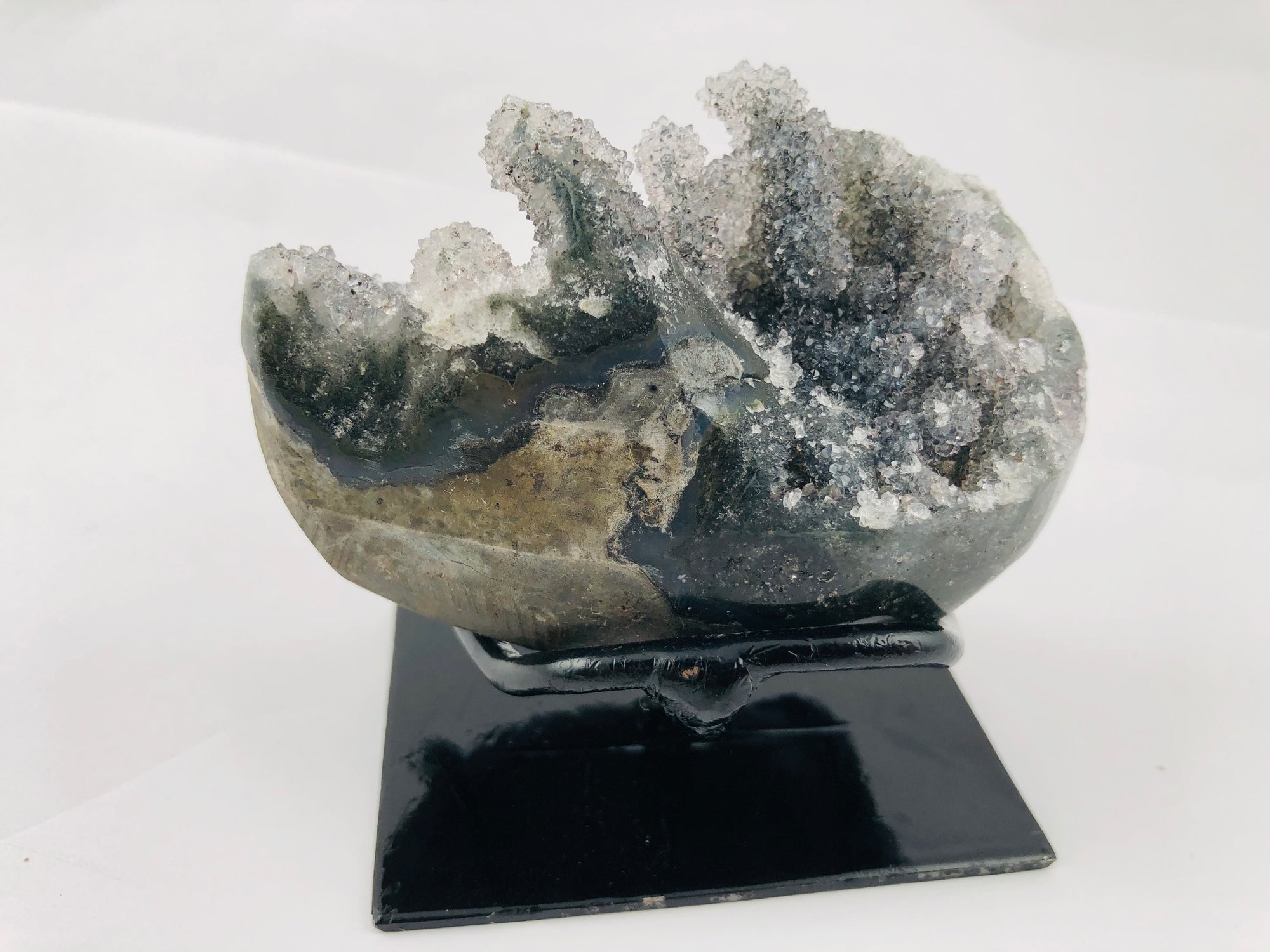 Druzy Black Quartz Stalactite Formation