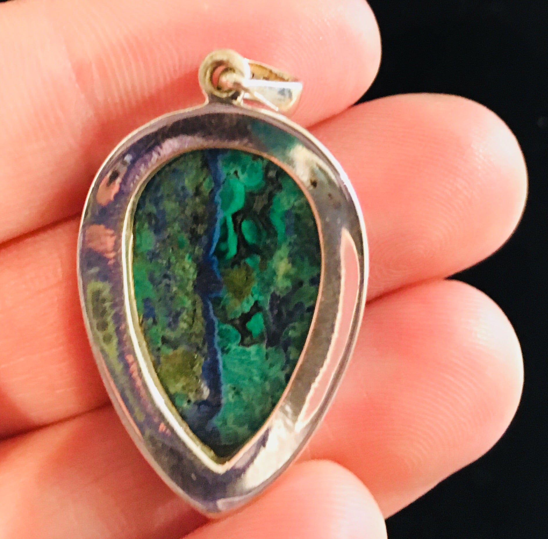 Malachite Azurite Pendant