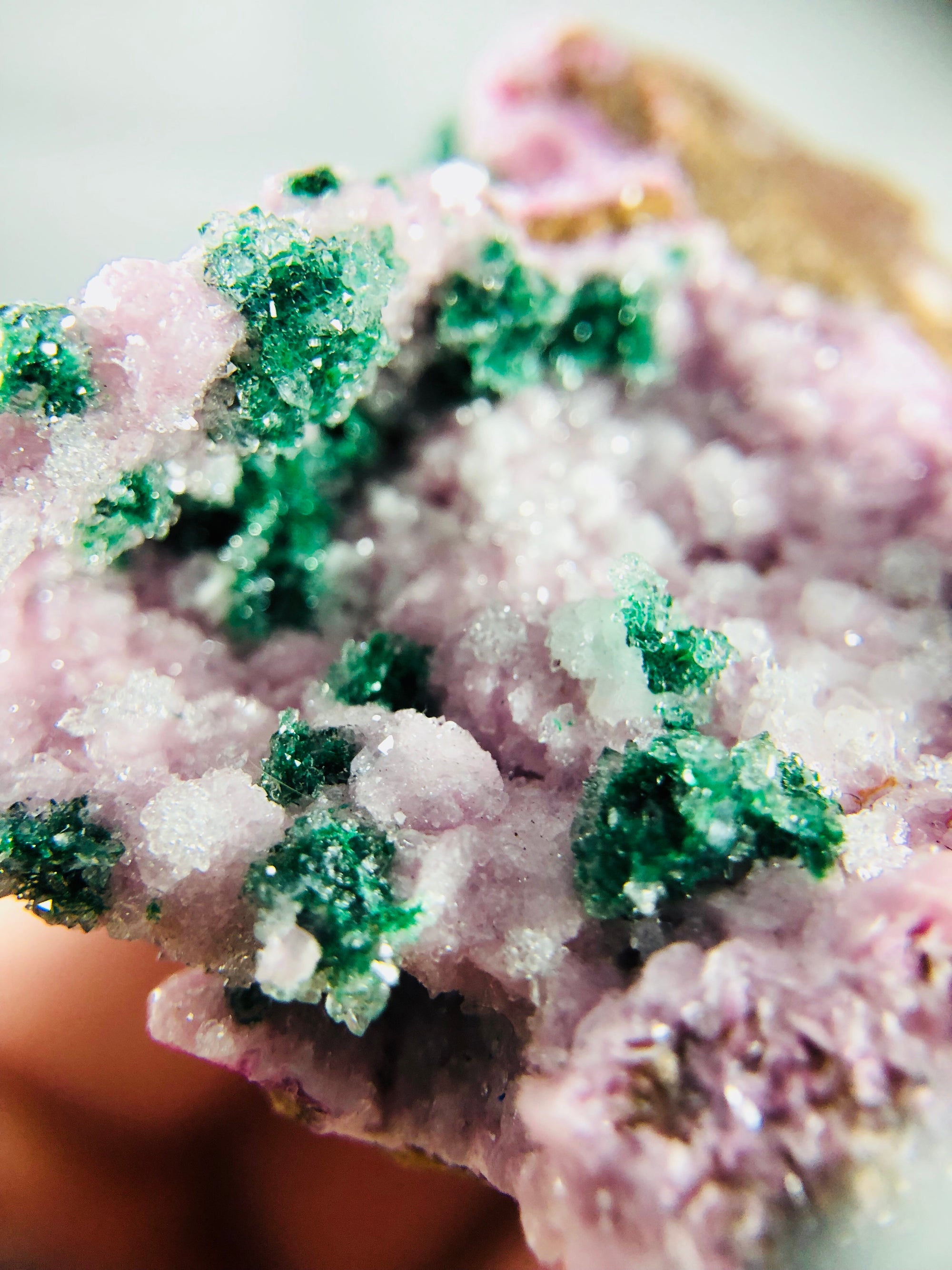 Spherocobaltite w/ Malachite & Quartz