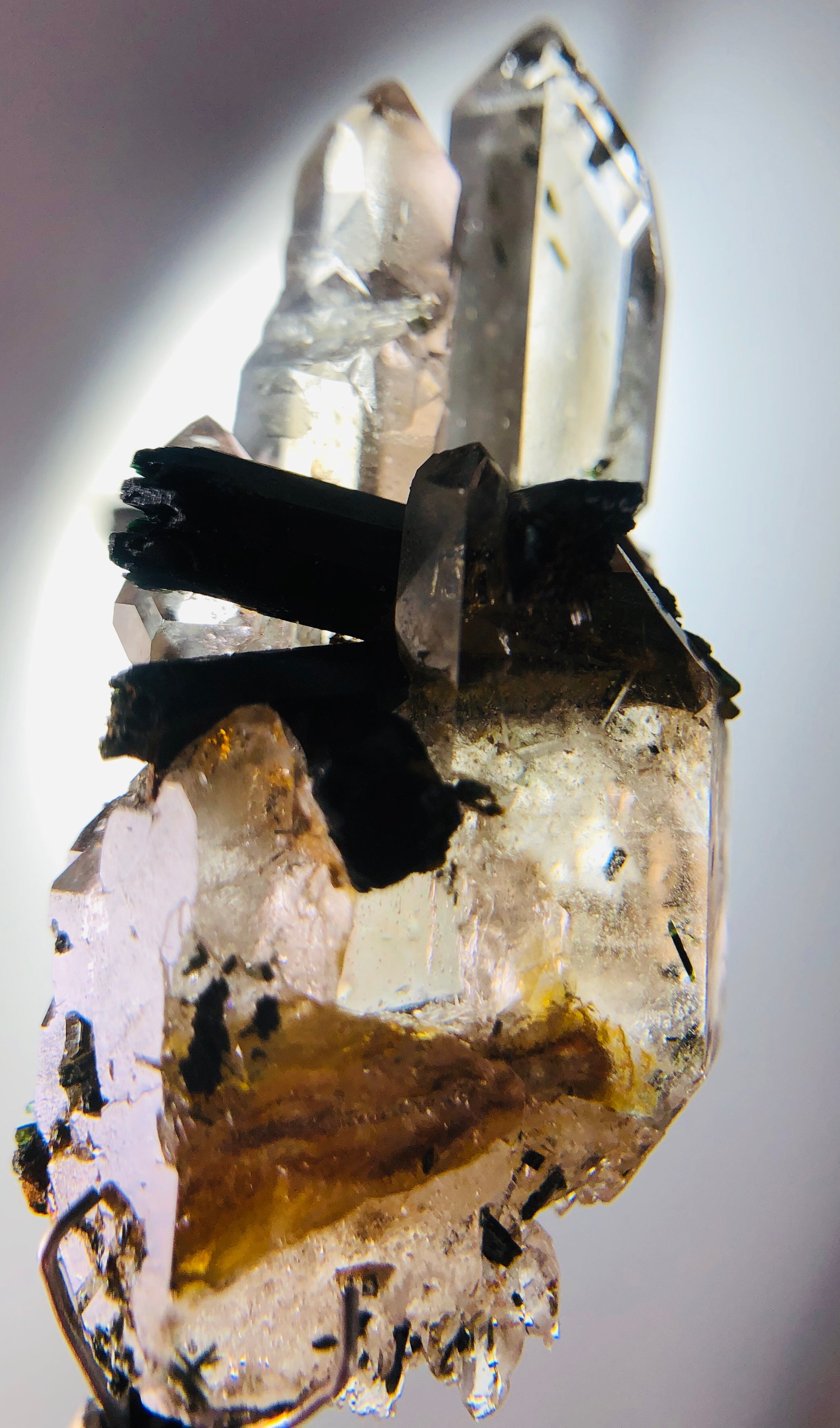 Aegirine with Smoky Quartz