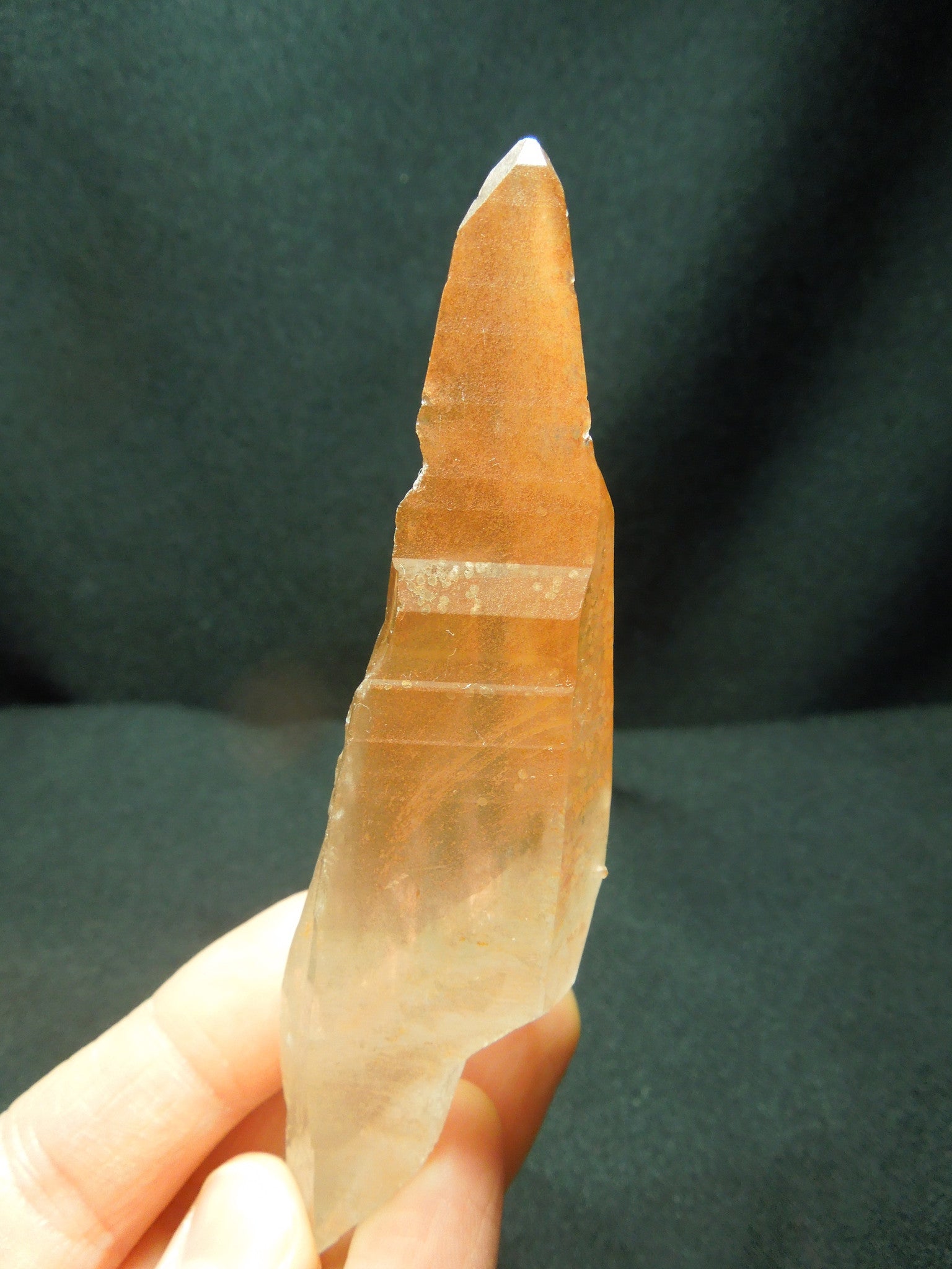 Tangerine Lemurian Quartz Crystal