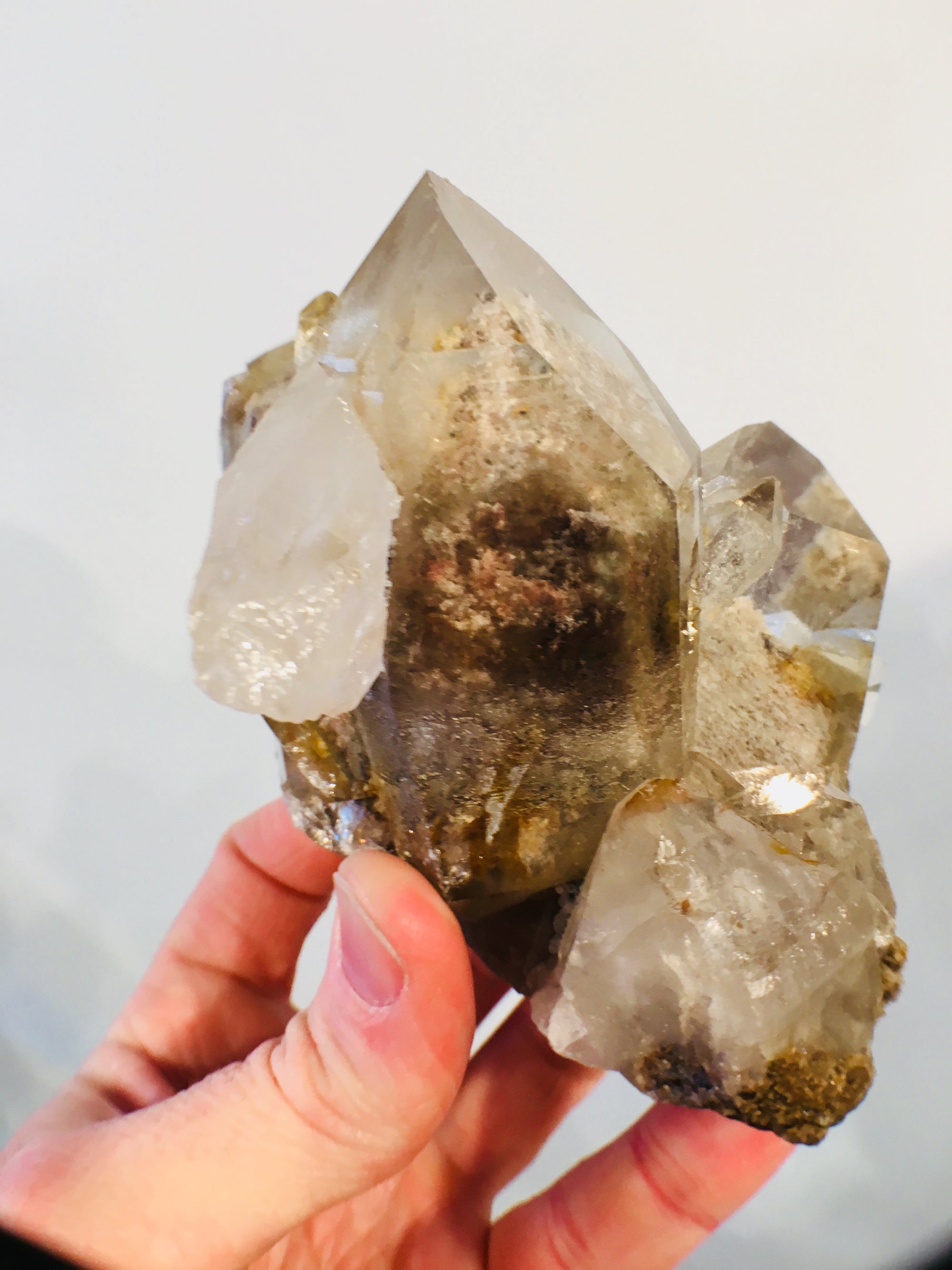Quartz w/ Chlorite, 1.33 lbs., Lodolite, Brasil
