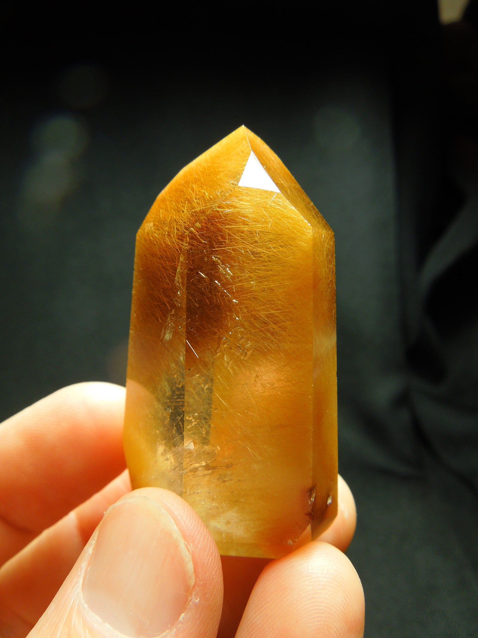 Rutilated Quartz Point.