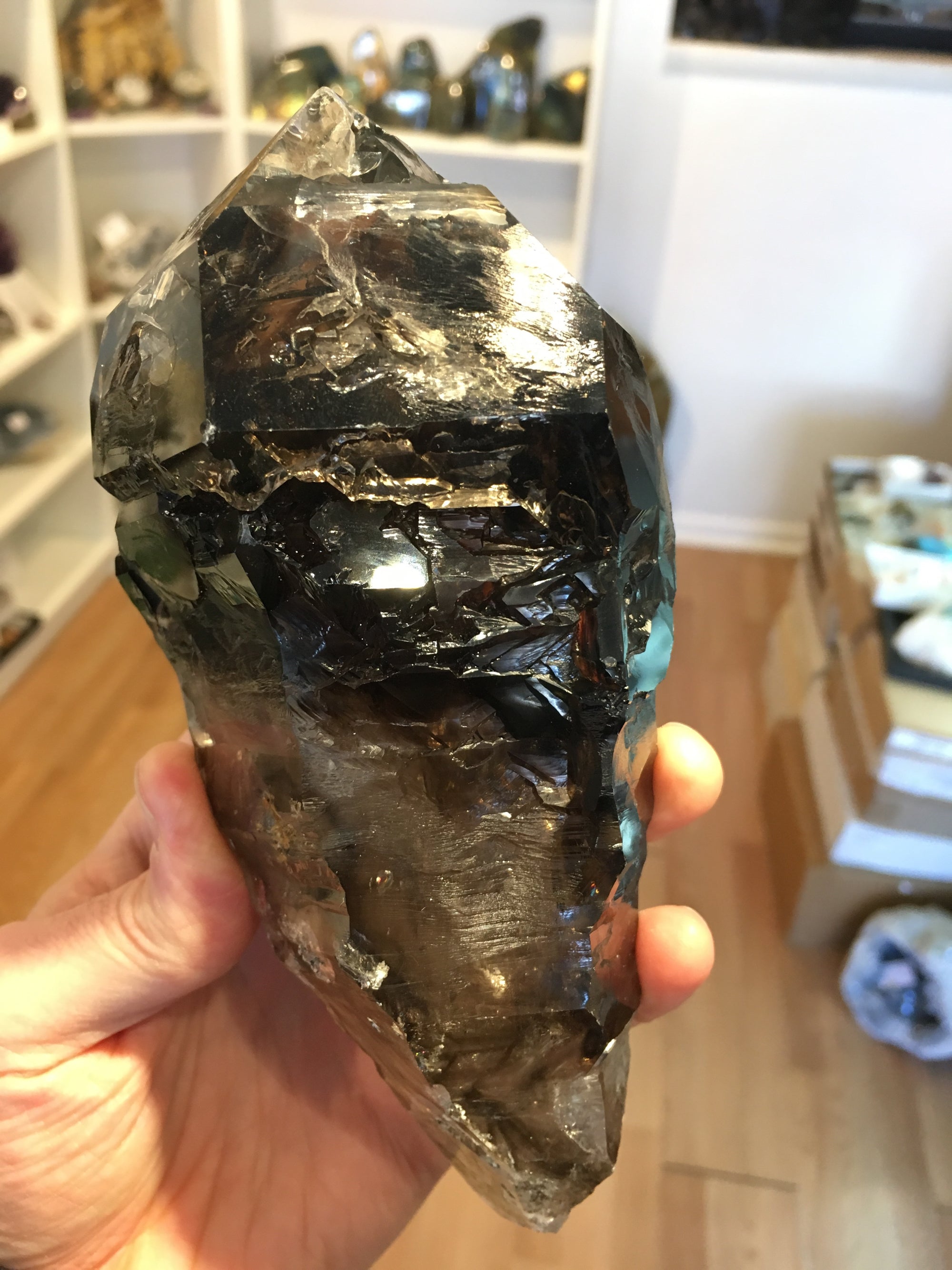 Smoky Elestial Quartz, 1.77 lbs., Minas Gerais, Brasil
