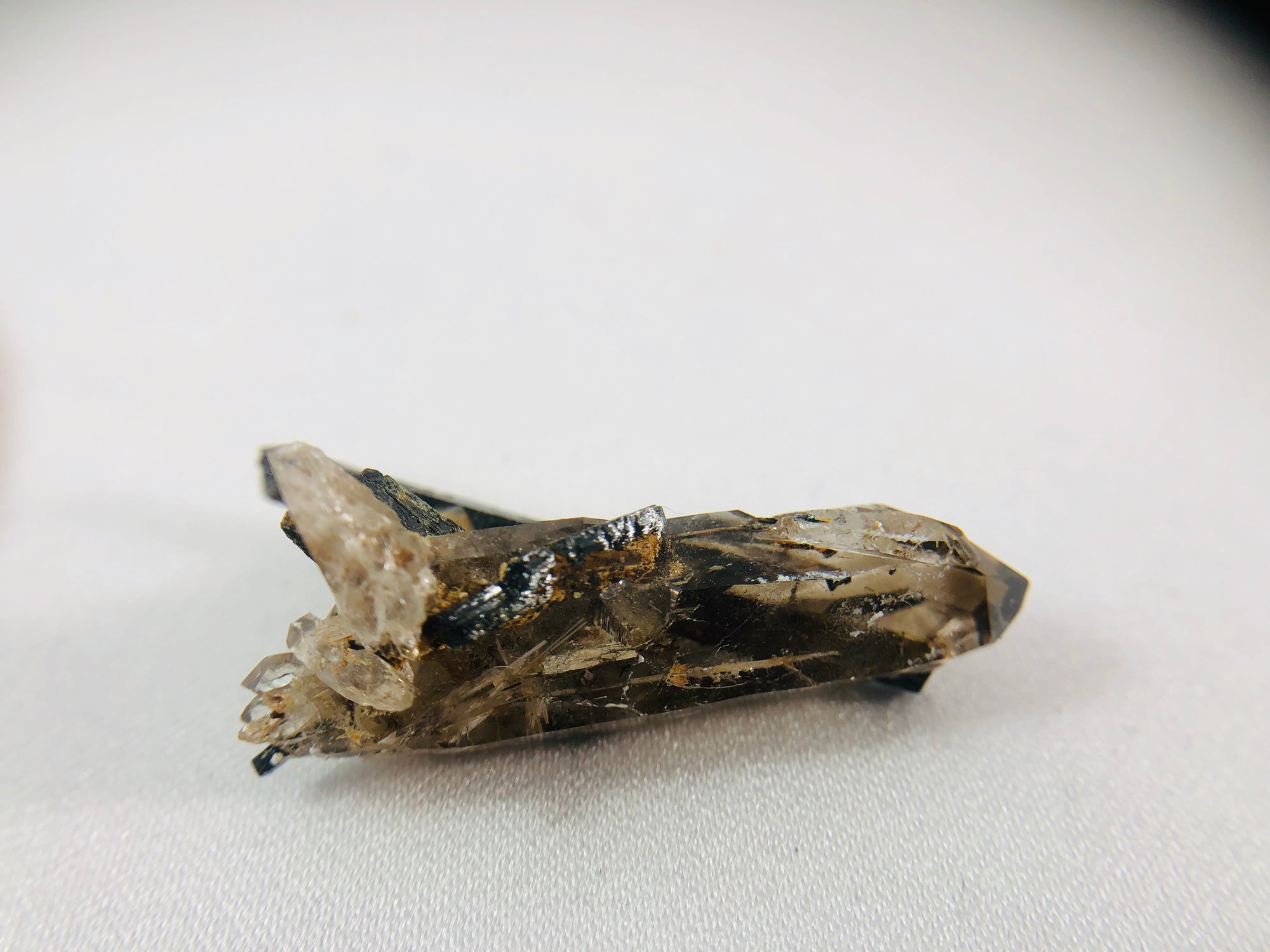Aegirine with Smoky Quartz