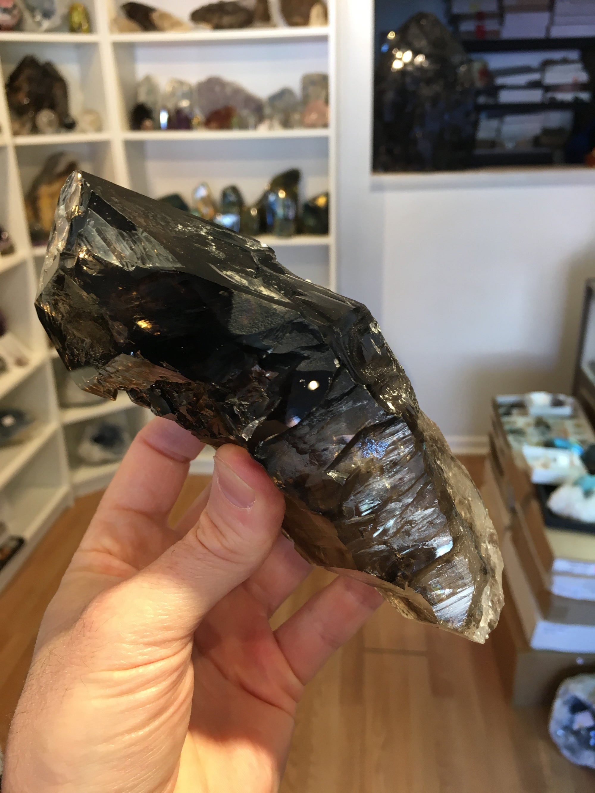 Smoky Elestial Quartz, 1.77 lbs., Minas Gerais, Brasil