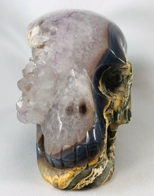 Amethyst and Agate Skull