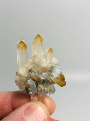 Quartz w/ Fluorite, Goshenite, & Hyalite Opal, Namibia