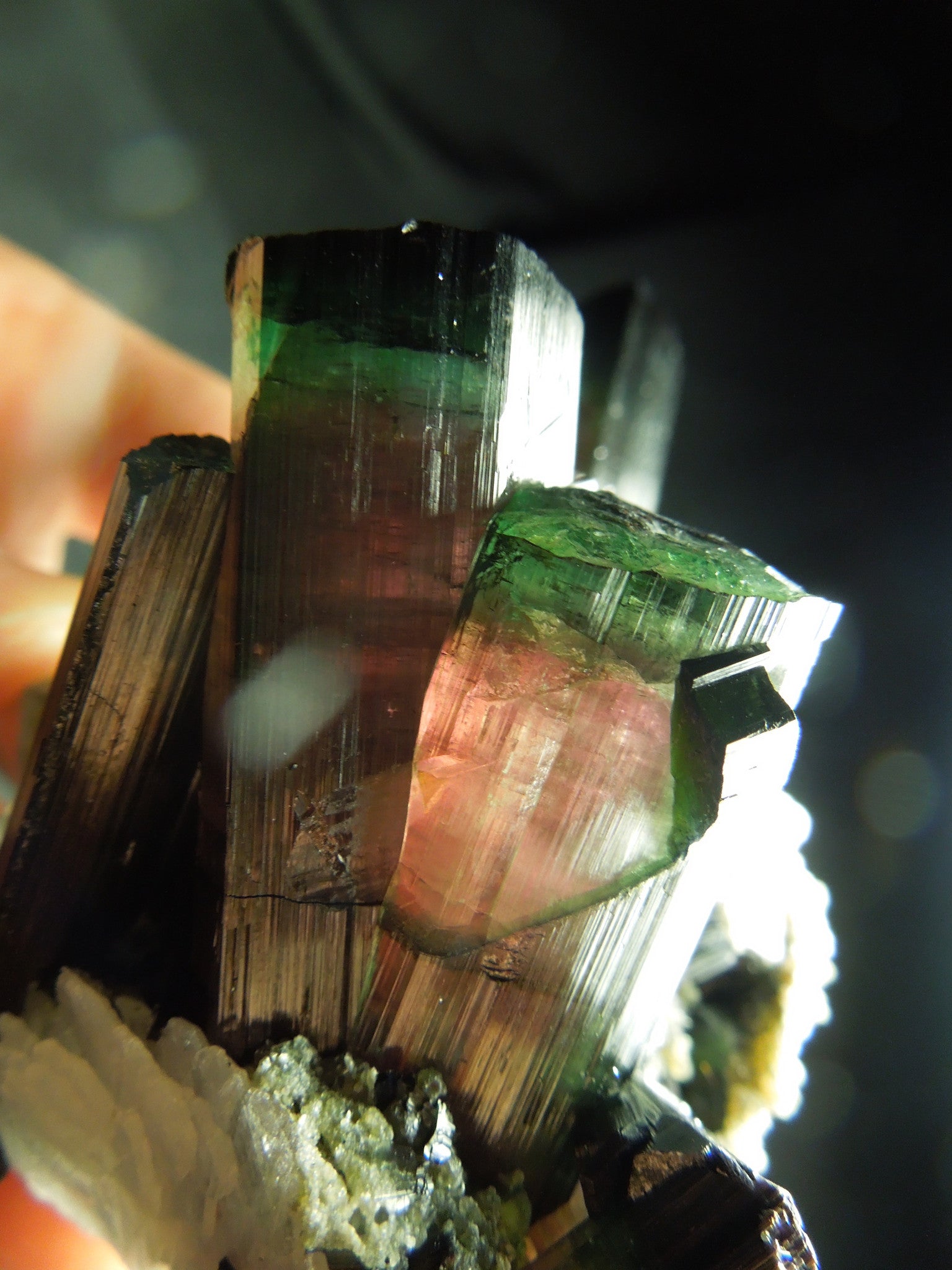 Watermelon Tourmaline w/ Quartz & Cleavelandite