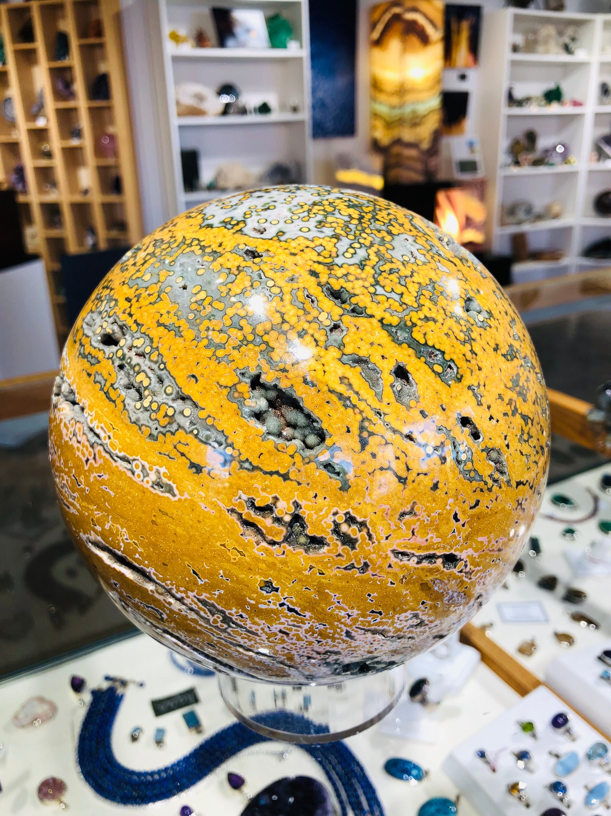 Ocean Jasper Sphere, 12.5 lbs