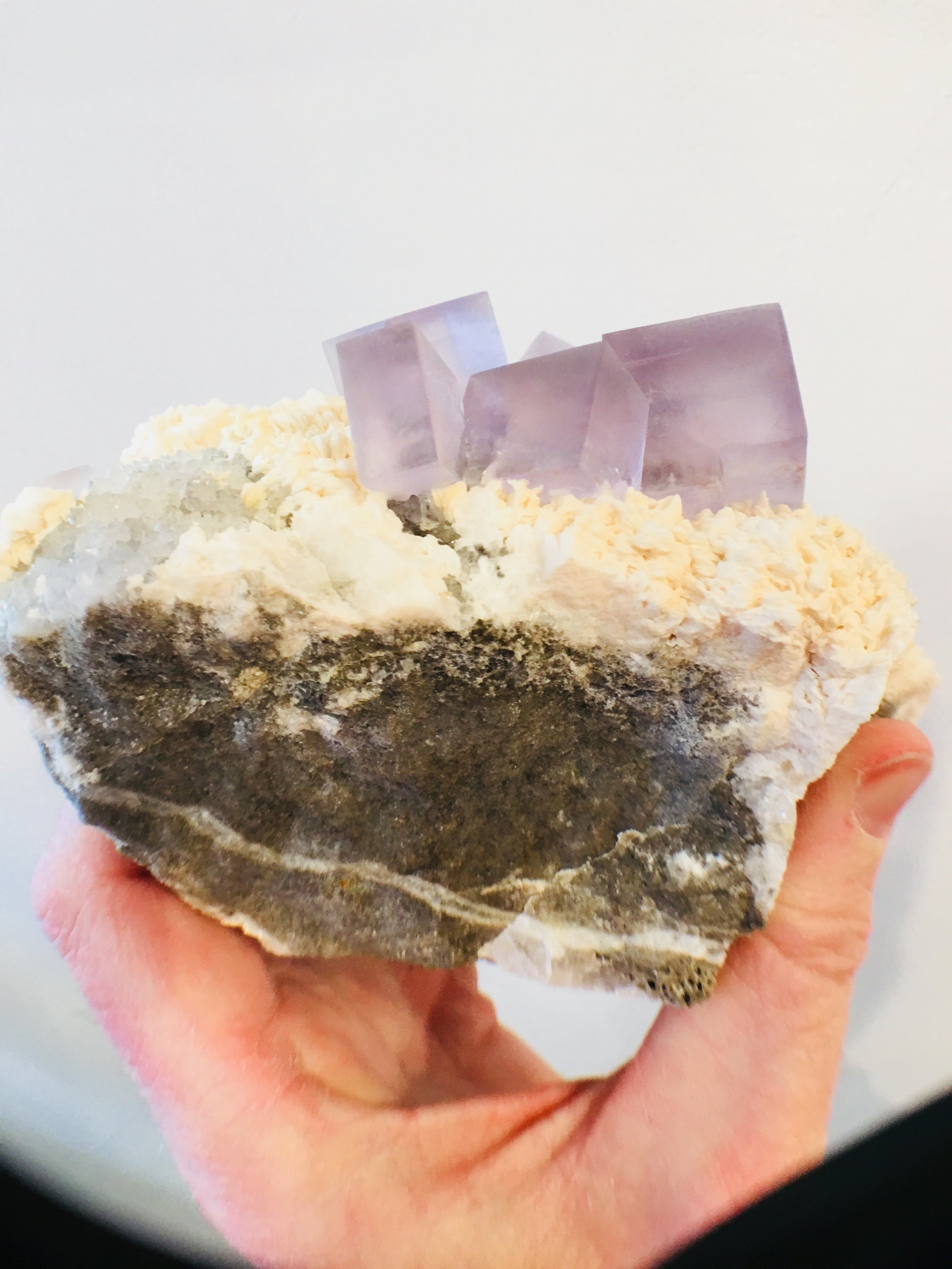 Fluorite w/ Dolomite, 2.98 lbs., Tauorirt Mine, Morocco