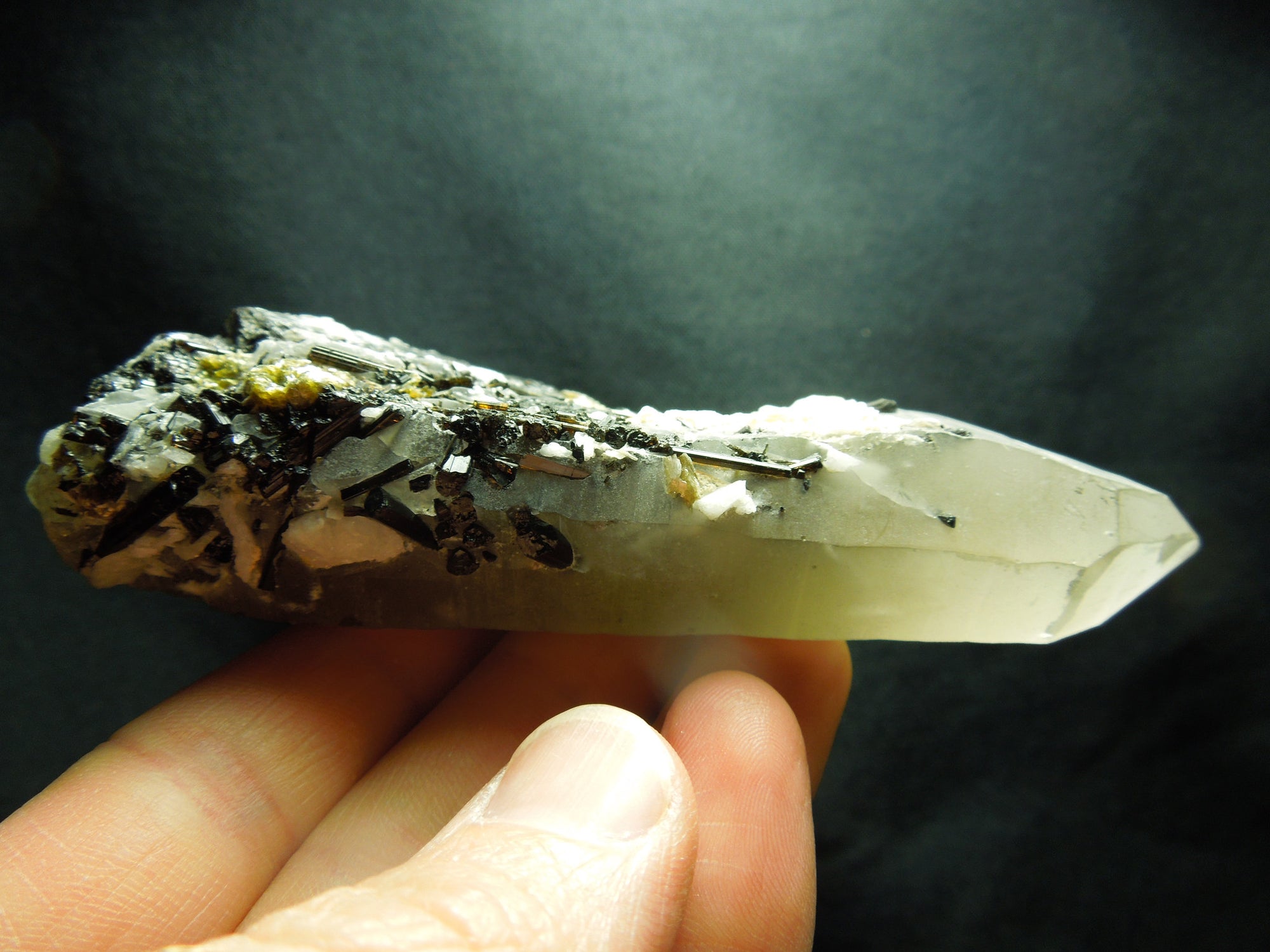 Quartz w/ Tourmaline, Albite, & Mica