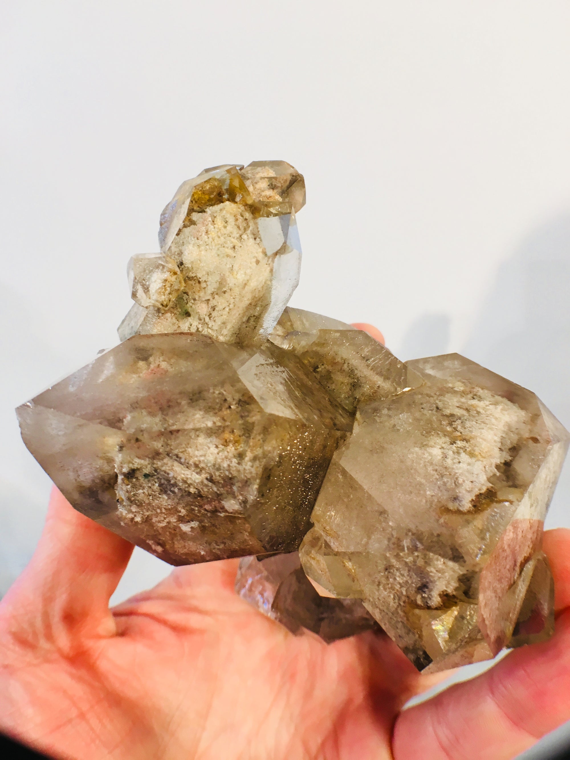 Quartz w/ Chlorite, 1.33 lbs., Lodolite, Brasil