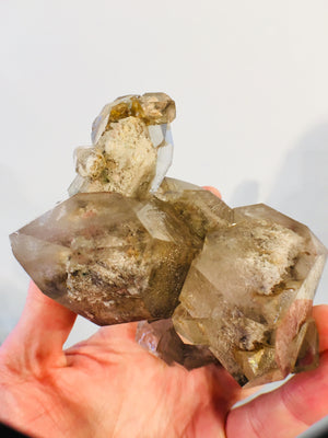 Quartz w/ Chlorite, 1.33 lbs., Lodolite, Brasil