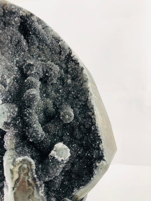 Druzy Black Quartz Stalactite Formation