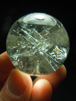 Tourmalinated Quartz Sphere