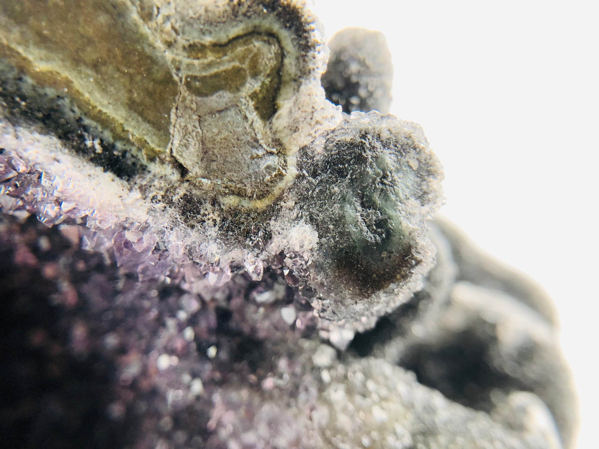 Druzy Black Quartz Stalactite Formation