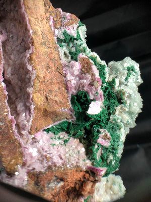 Quartz w/ Spherocobaltite and Malachite, 3.25 lbs.