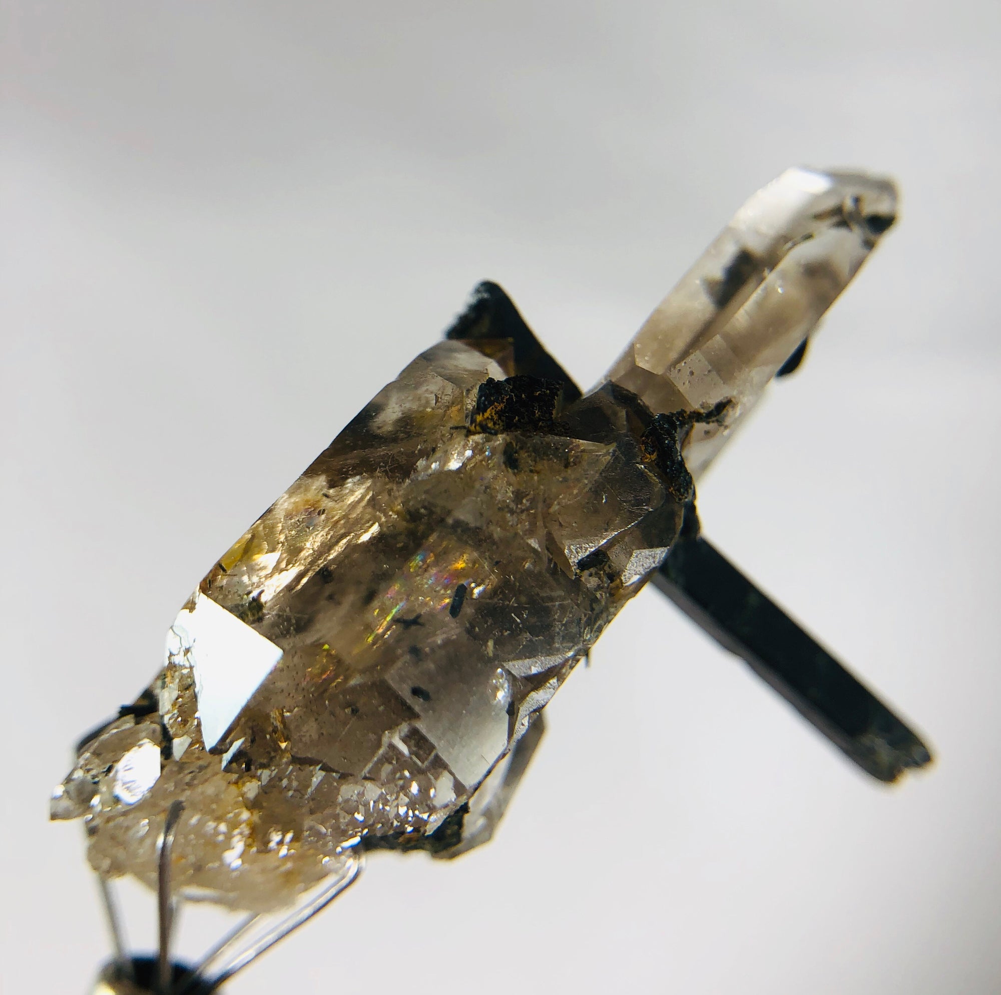 Aegirine with Smoky Quartz