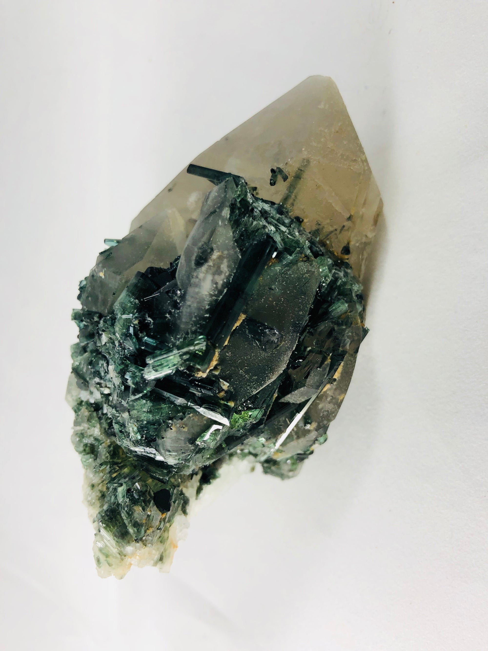 Quartz with Green Tourmaline